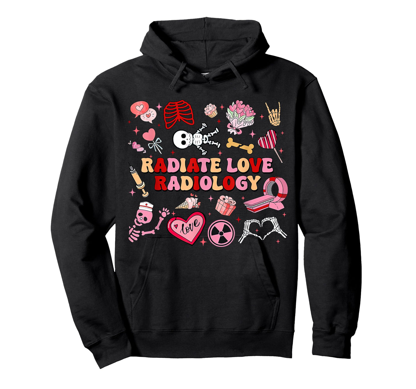 Radiate Love Radiology Valentine X-ray Tech Nuclear Medicine T-Shirt