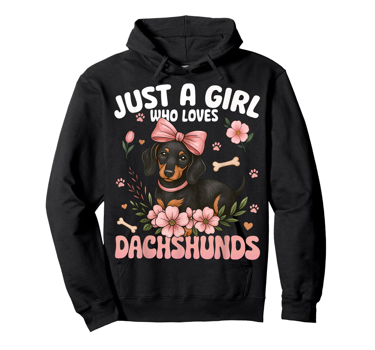 Just A Girl Who Loves Dachshunds Cute Weiner Dog Lover T-Shirt