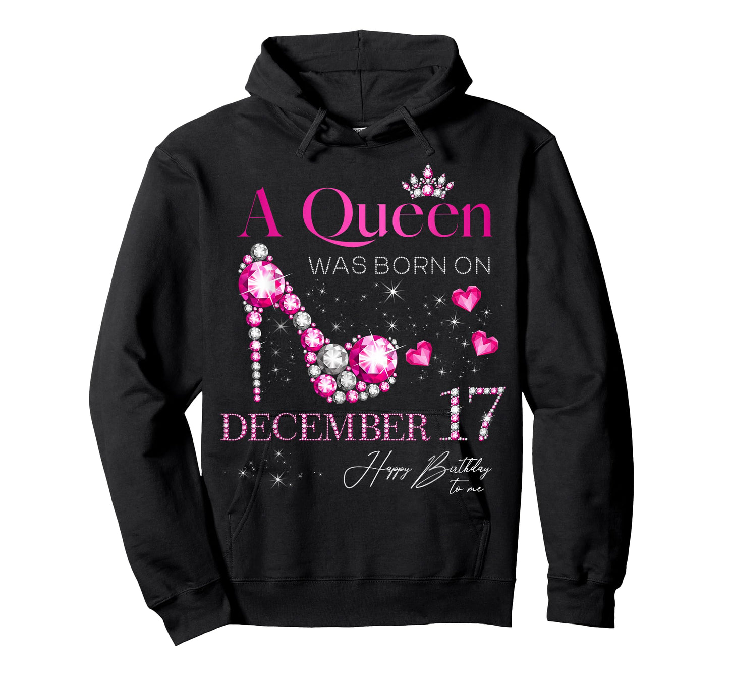 A Queen was Born on December 17, 17th December Birthday T-Shirt