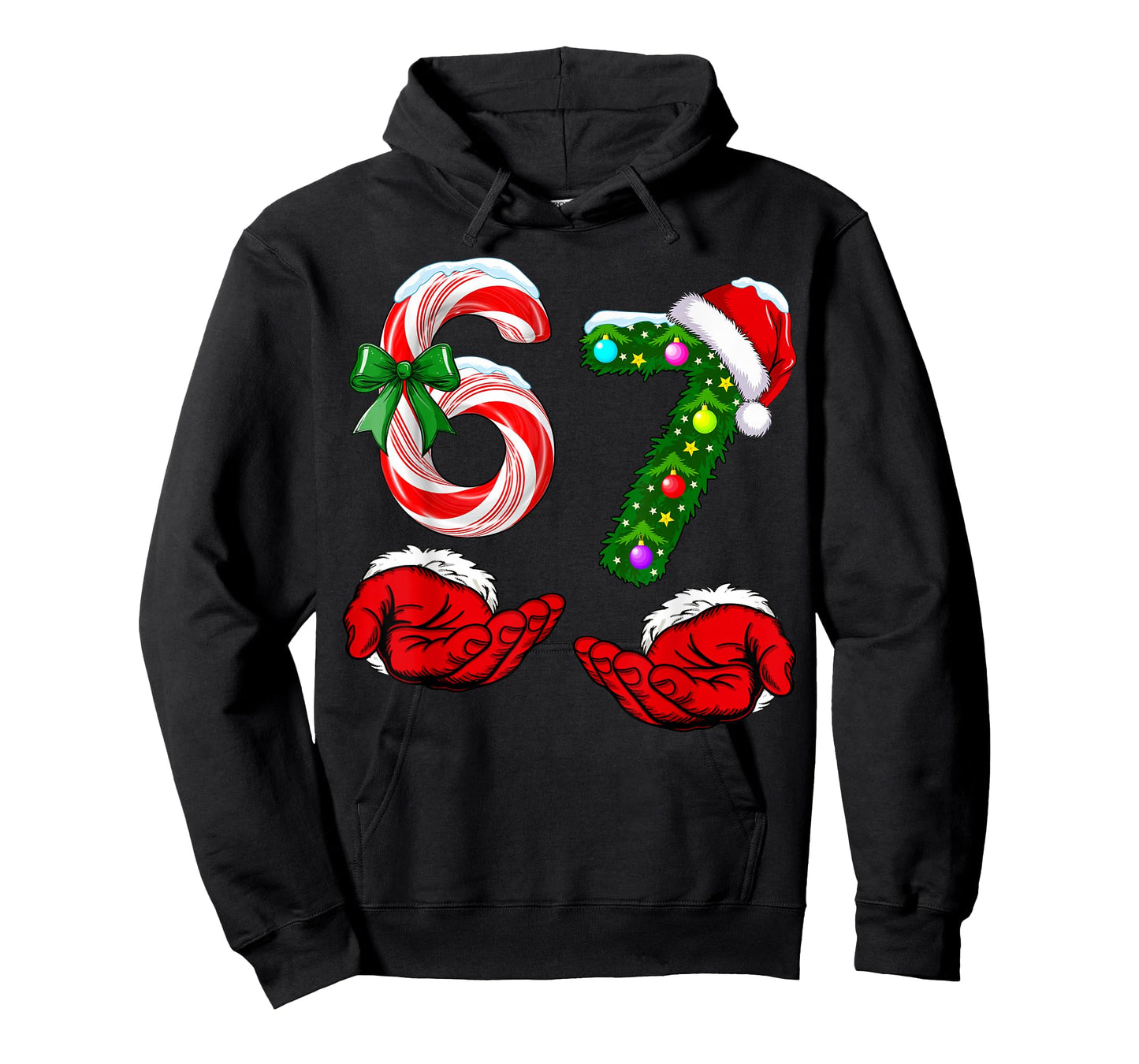 Funny 67 Christmas 6 7 Meme Pajamas Holiday Gen Alpha Slang T-Shirt