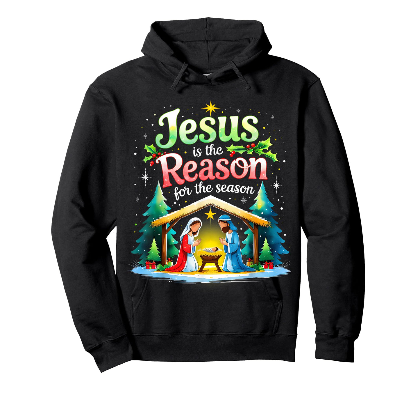 Jesus Reason for The Season Nativity Christmas Design T-Shirt