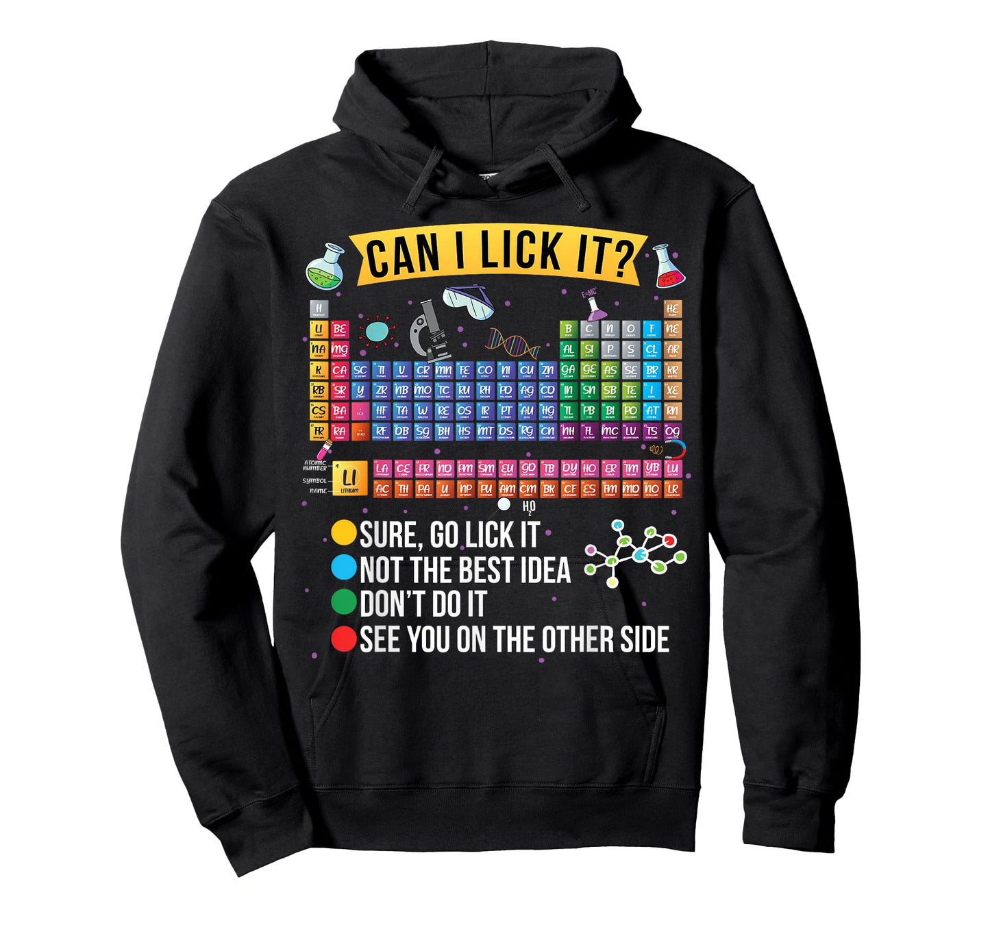 Can I Lick It Periodic Table Funny Science Chemistry Teacher T-Shirt