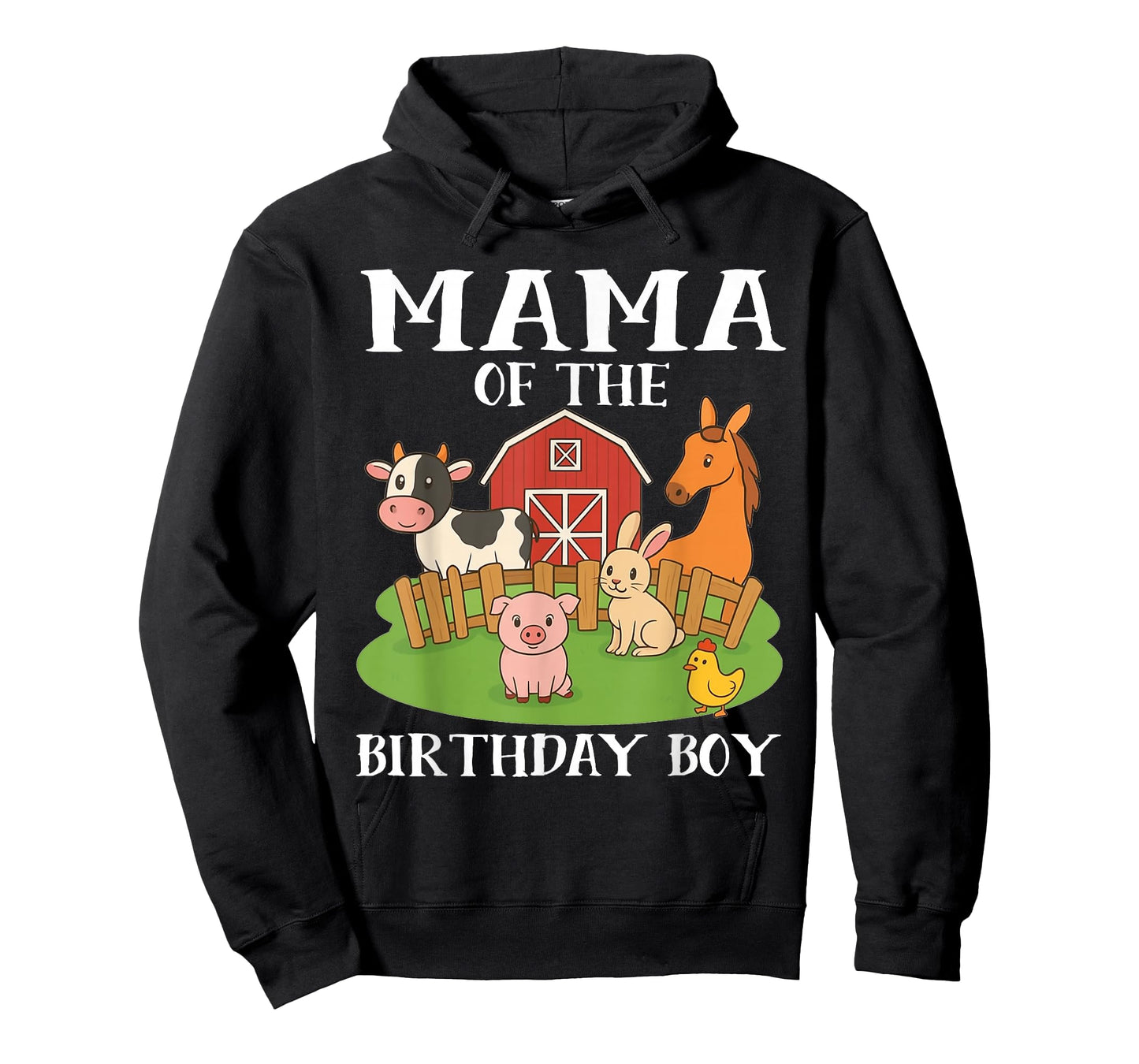 Mama of The Birthday Boy Farm Animals Matching Family T-Shirt