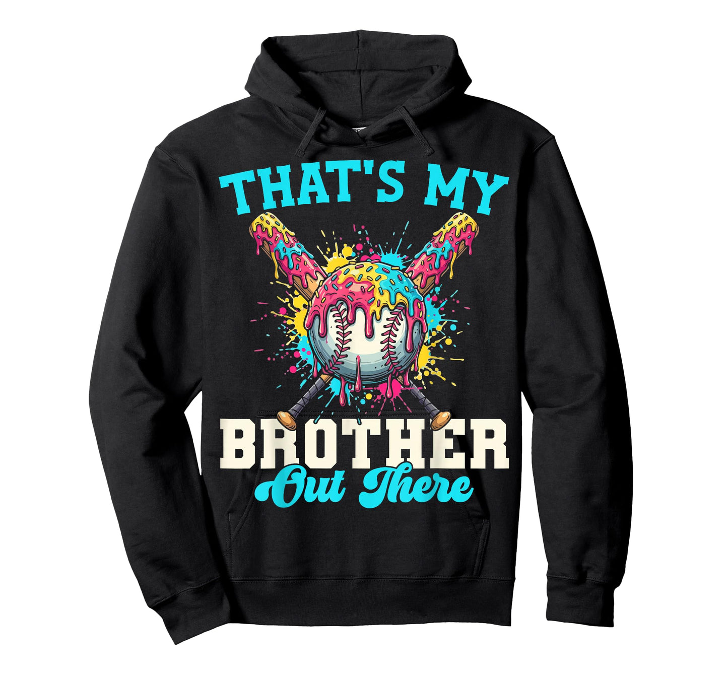 That's My Brother Out There Baseball Ice Cream Crossed Bats T-Shirt