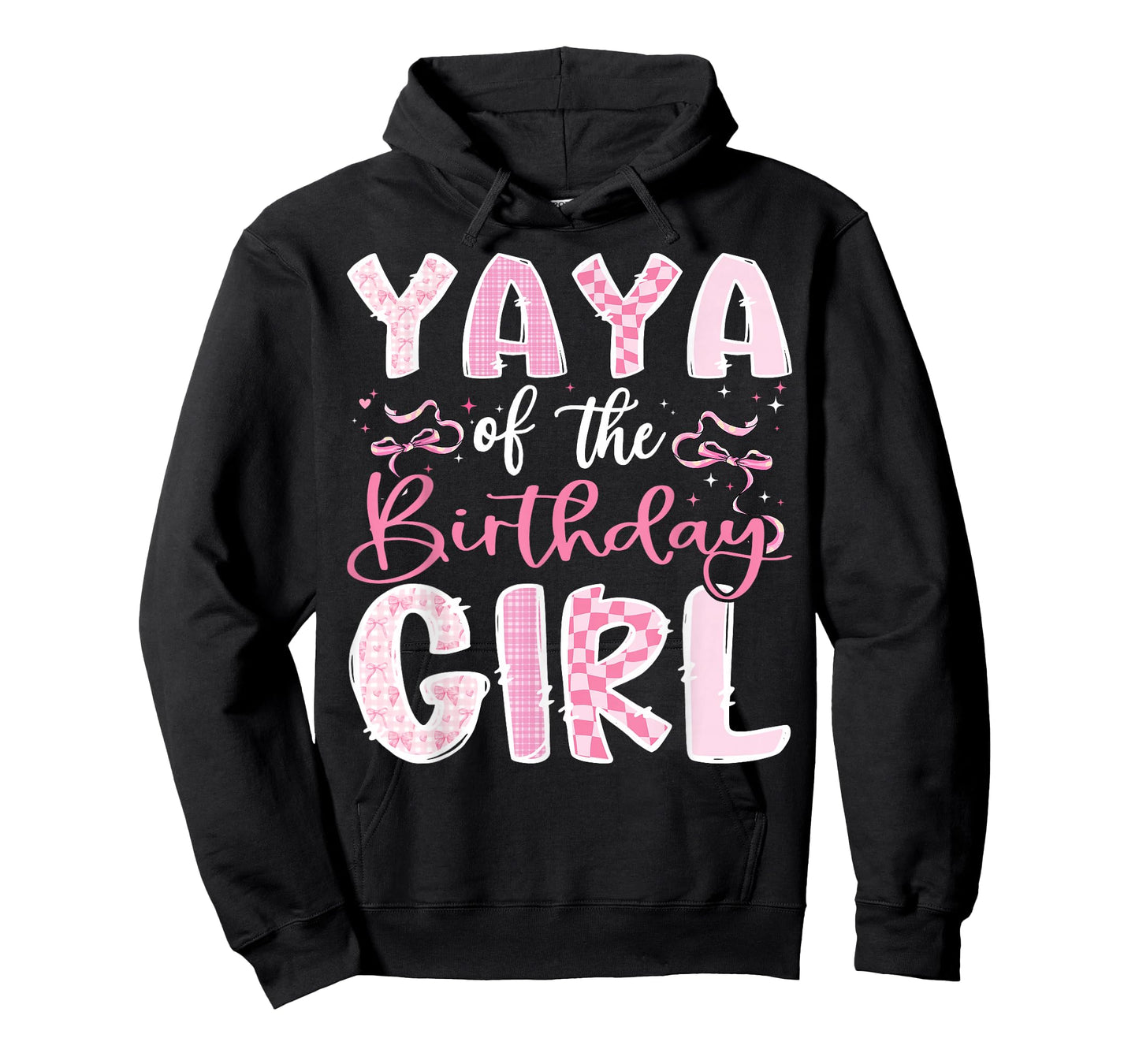 Yaya of The Birthday Girl Pink Coquette Bow Family T-Shirt