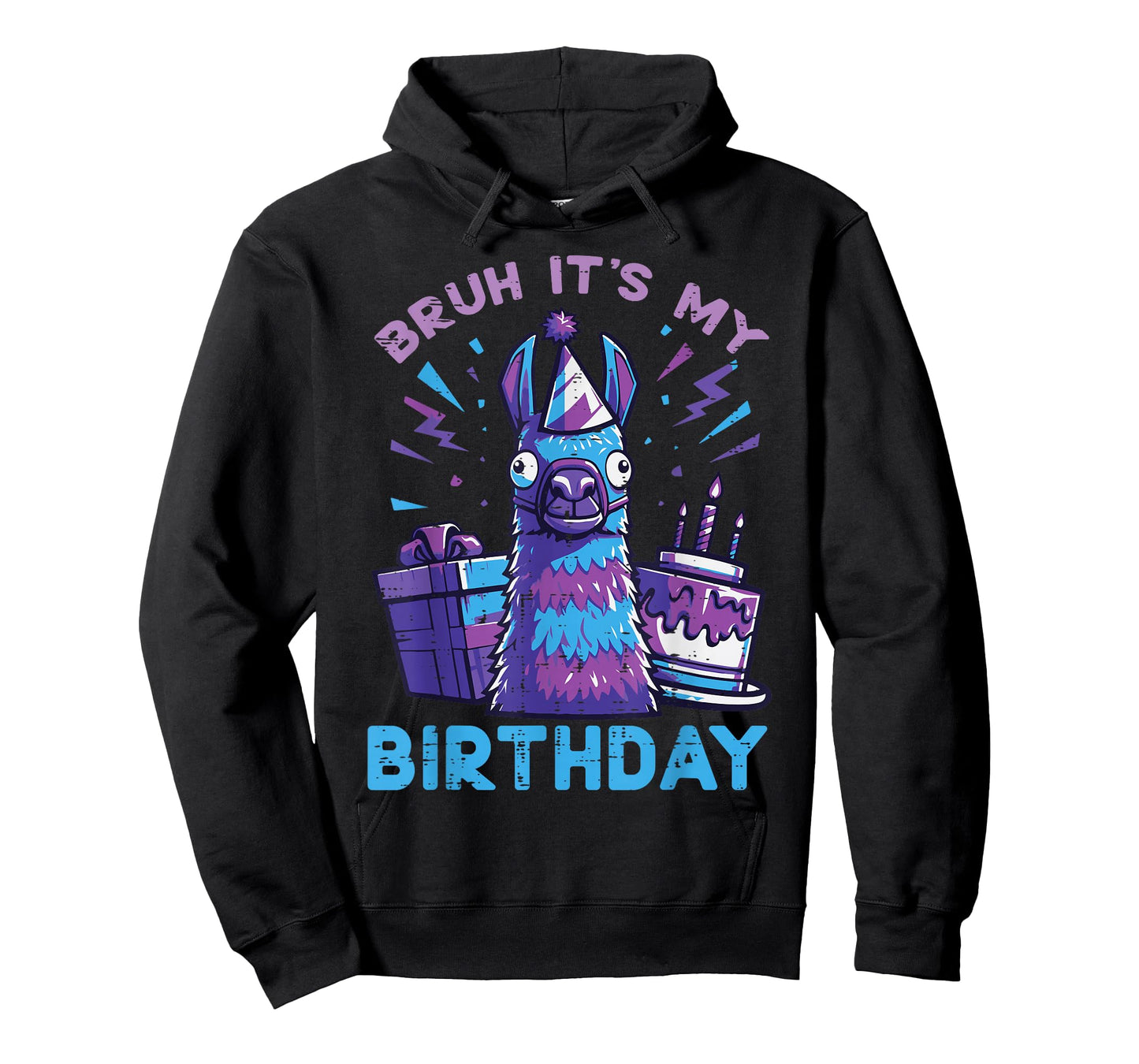 Bruh Its My Birthday Llama Pinata Bday Party Men Women Kids T-Shirt