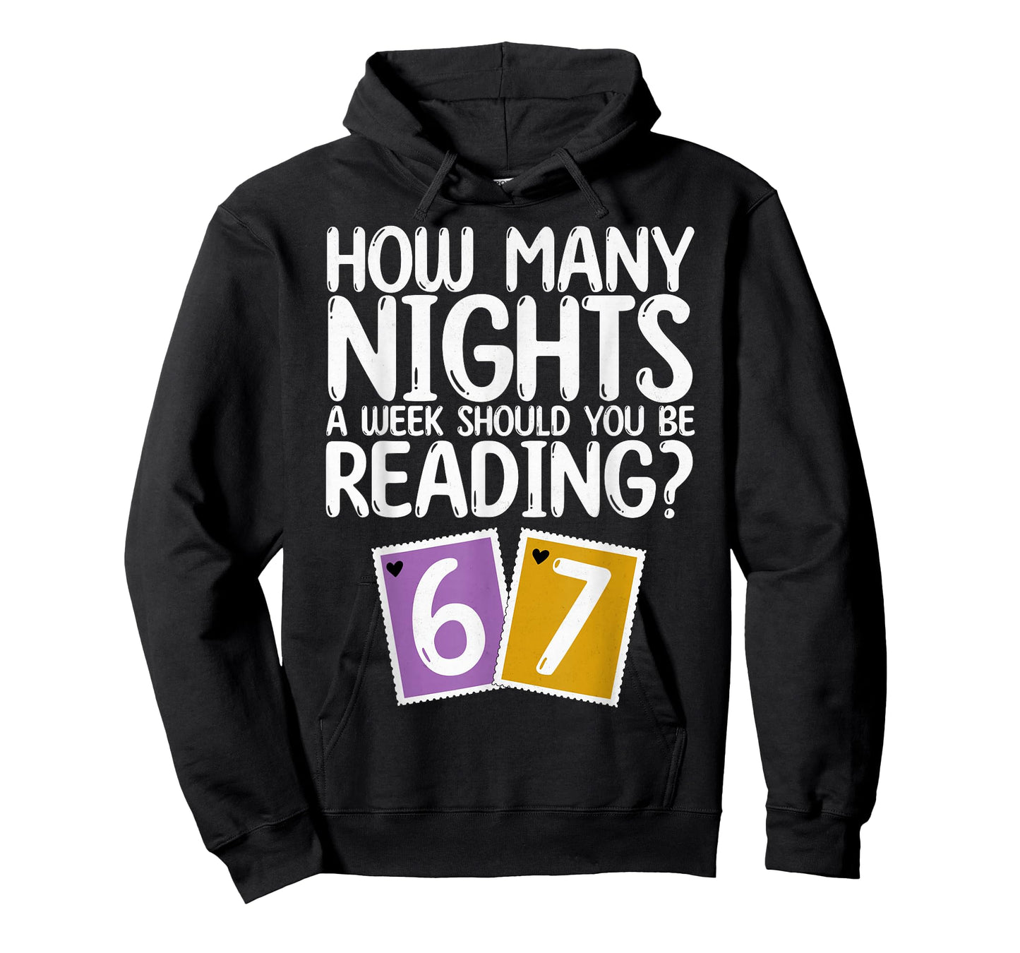 How Many Nights a Week Should You Read 6-7 Book Lover Stamp T-Shirt