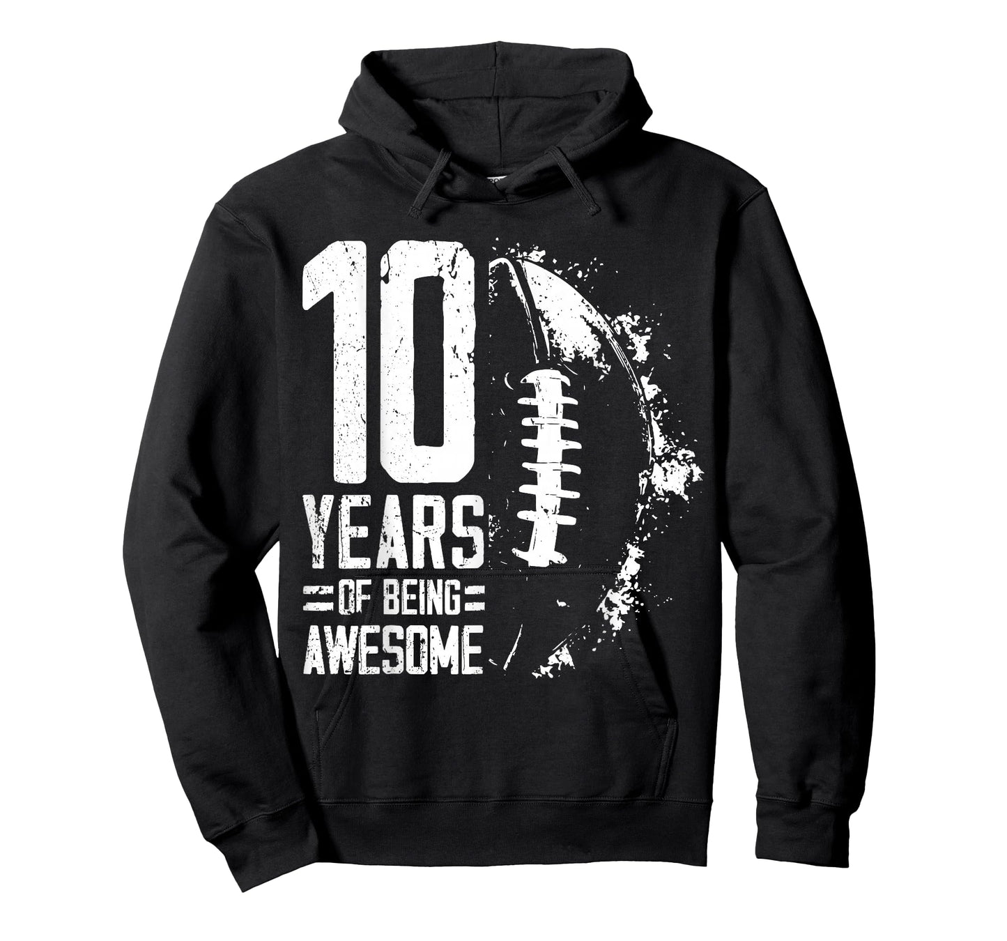 10th Birthday Retro American Football 10 Years Old Boy Girl T-Shirt