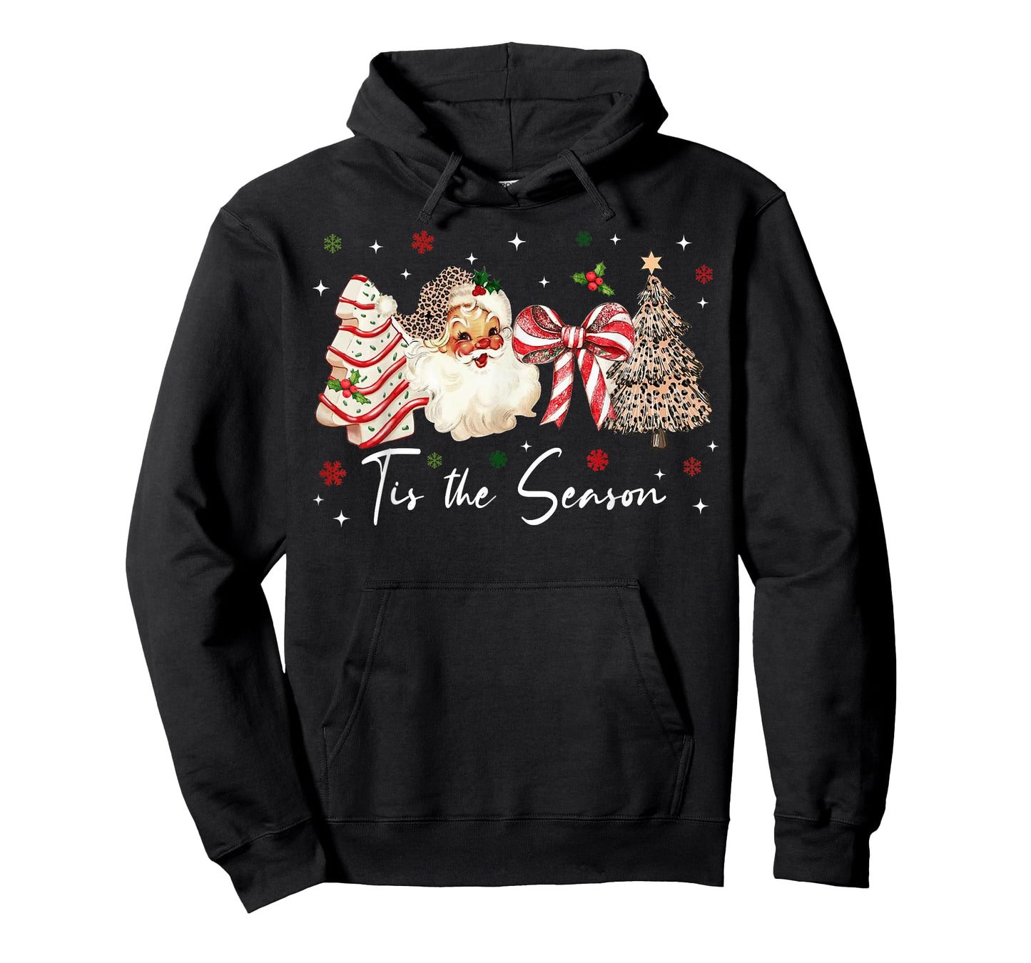 Tis The Season Design Santa Christmas Tree Cakes Debbie T-Shirt