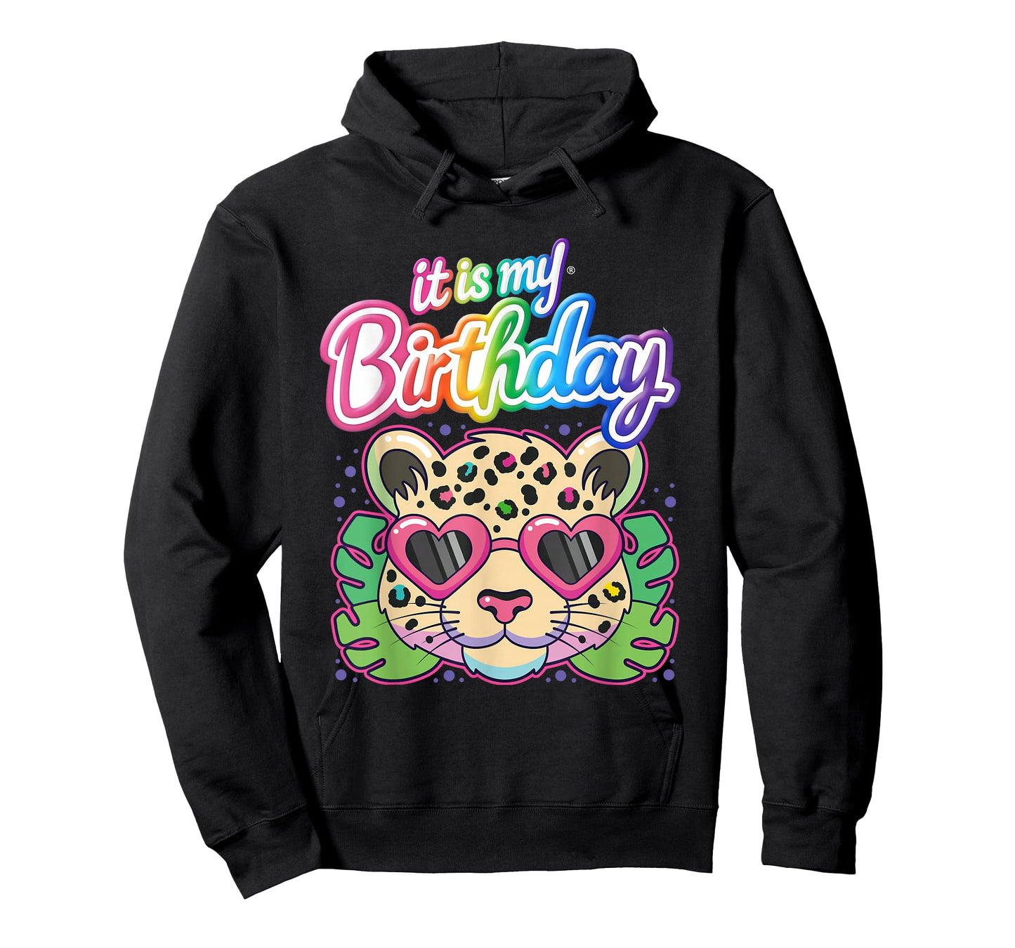 Rainbow Cheetah Leopard Face Heart Birthday Party Women T-Shirt