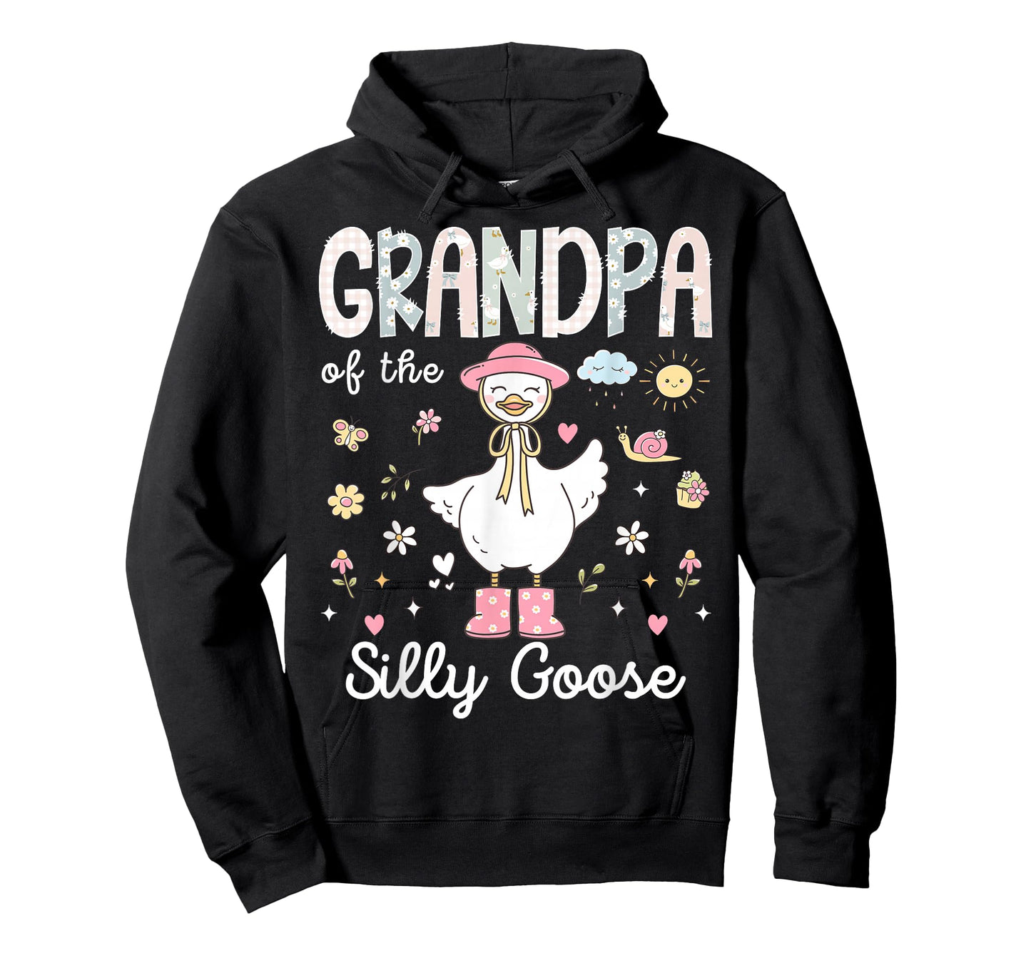 Grandpa of The Silly Goose 1st Birthday Girl Family Matching T-Shirt