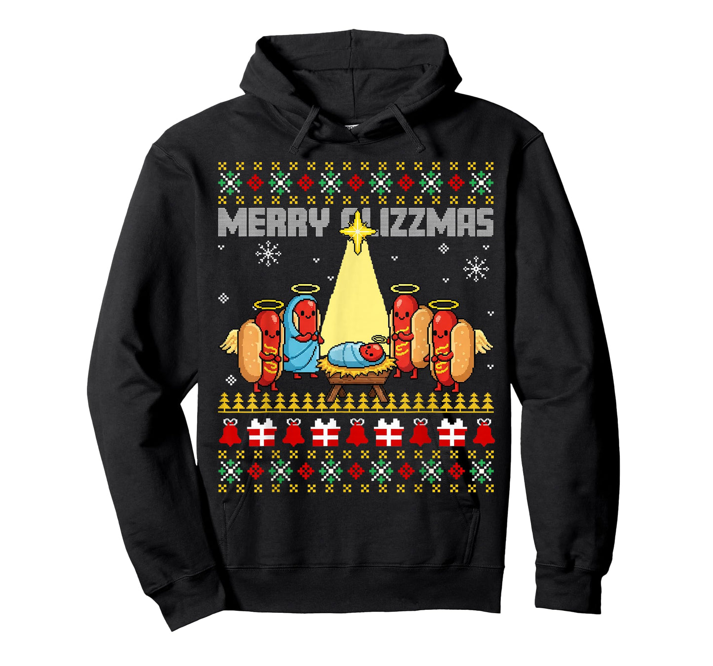 Merry Glizzmas Ugly Christmas Sweaters Hot Dogs Xmas Family T-Shirt