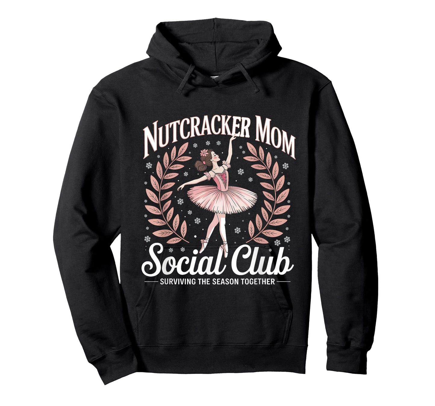 Nutcracker Mom Social Club Ballet Holiday Design T-Shirt