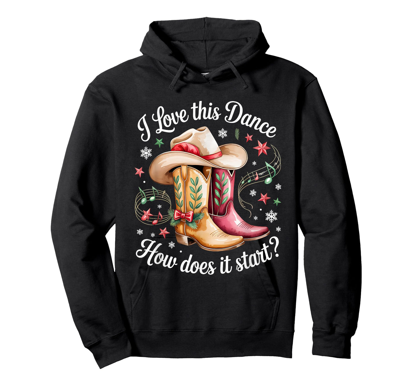 I Love This Dance How Does It Start Line Dance Christmas T-Shirt