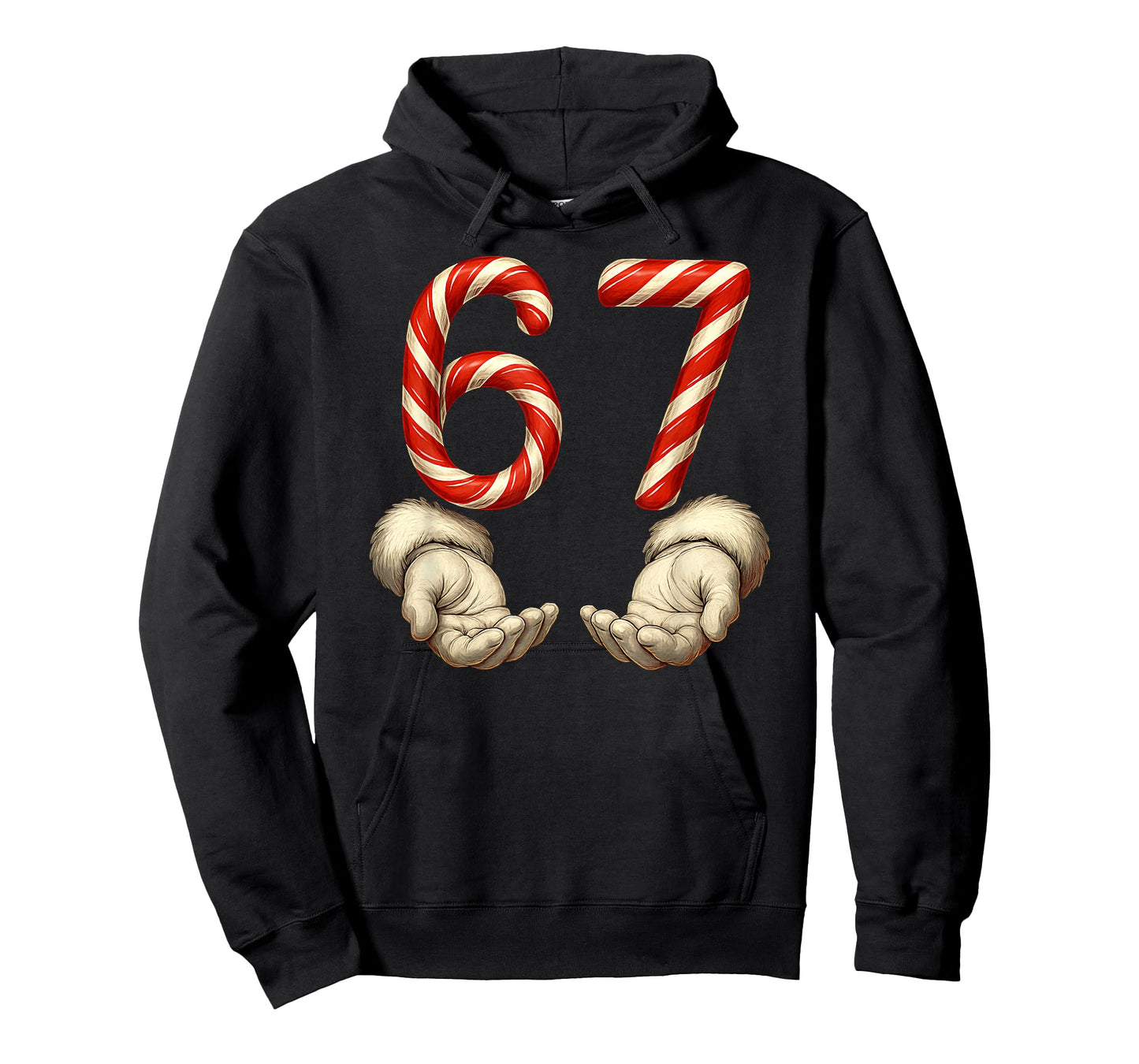 Christmas 67 Santa Claus Candy Canes Funny Humor Meme T-Shirt
