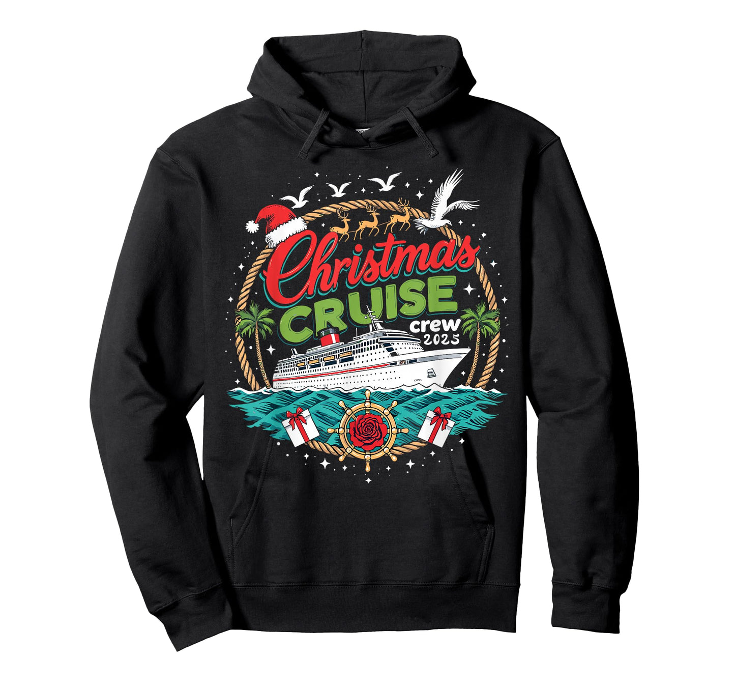 Christmas Cruise Crew 2025 Family Pajamas Holiday Vacation T-Shirt