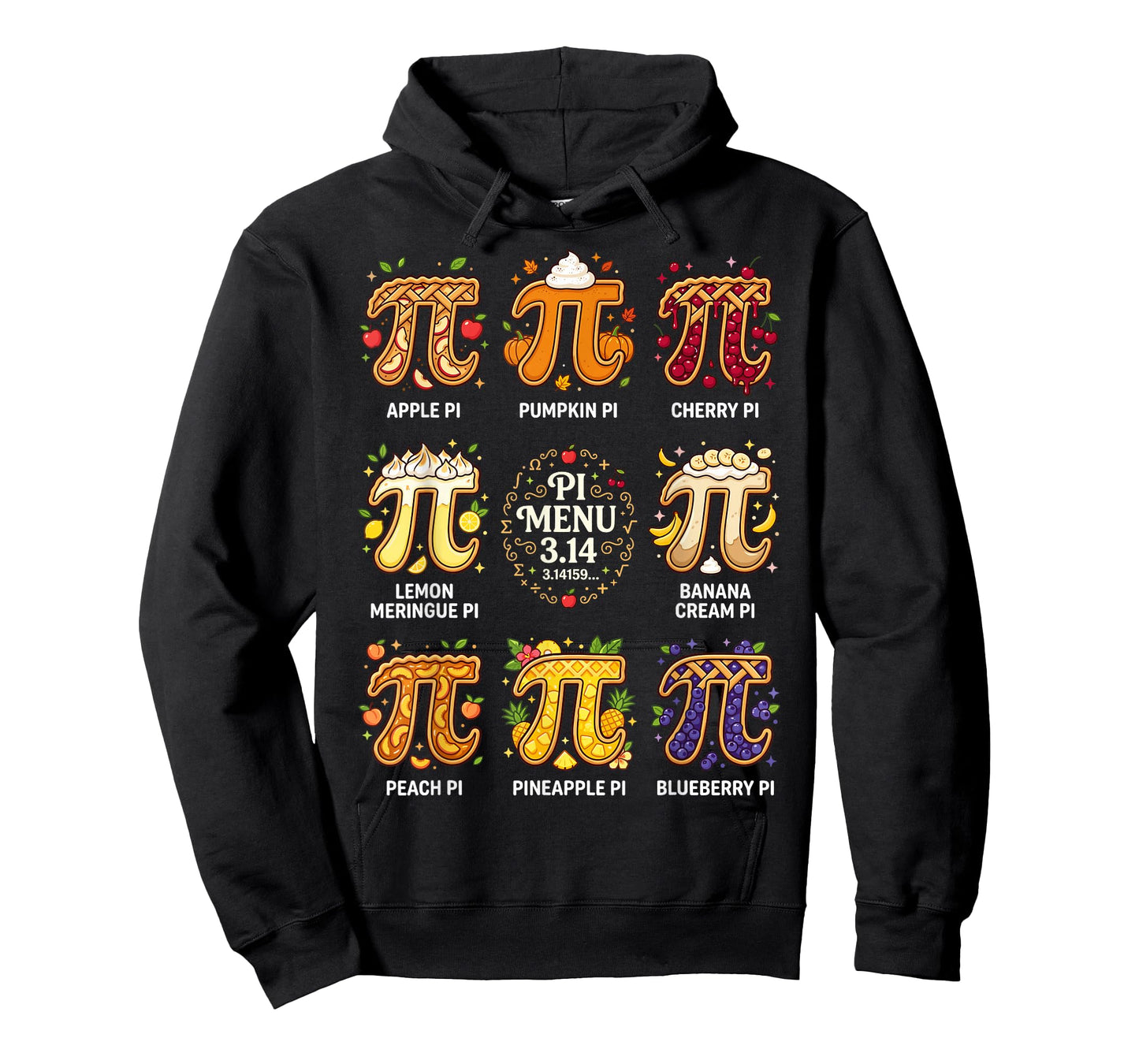 Pi Day 3.14 Math Teacher Nerd Fruit Pie Menu Mathematics T-Shirt