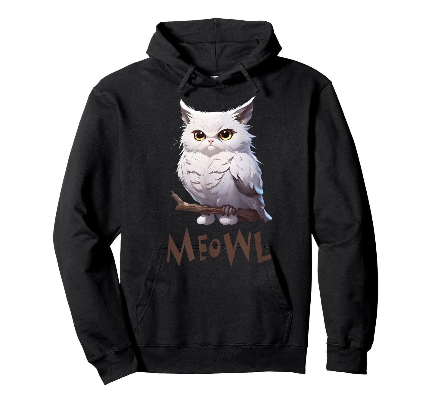Meowl - Funny Meow Cat Owl Brainrot Meme Teen Kids Gaming T-Shirt