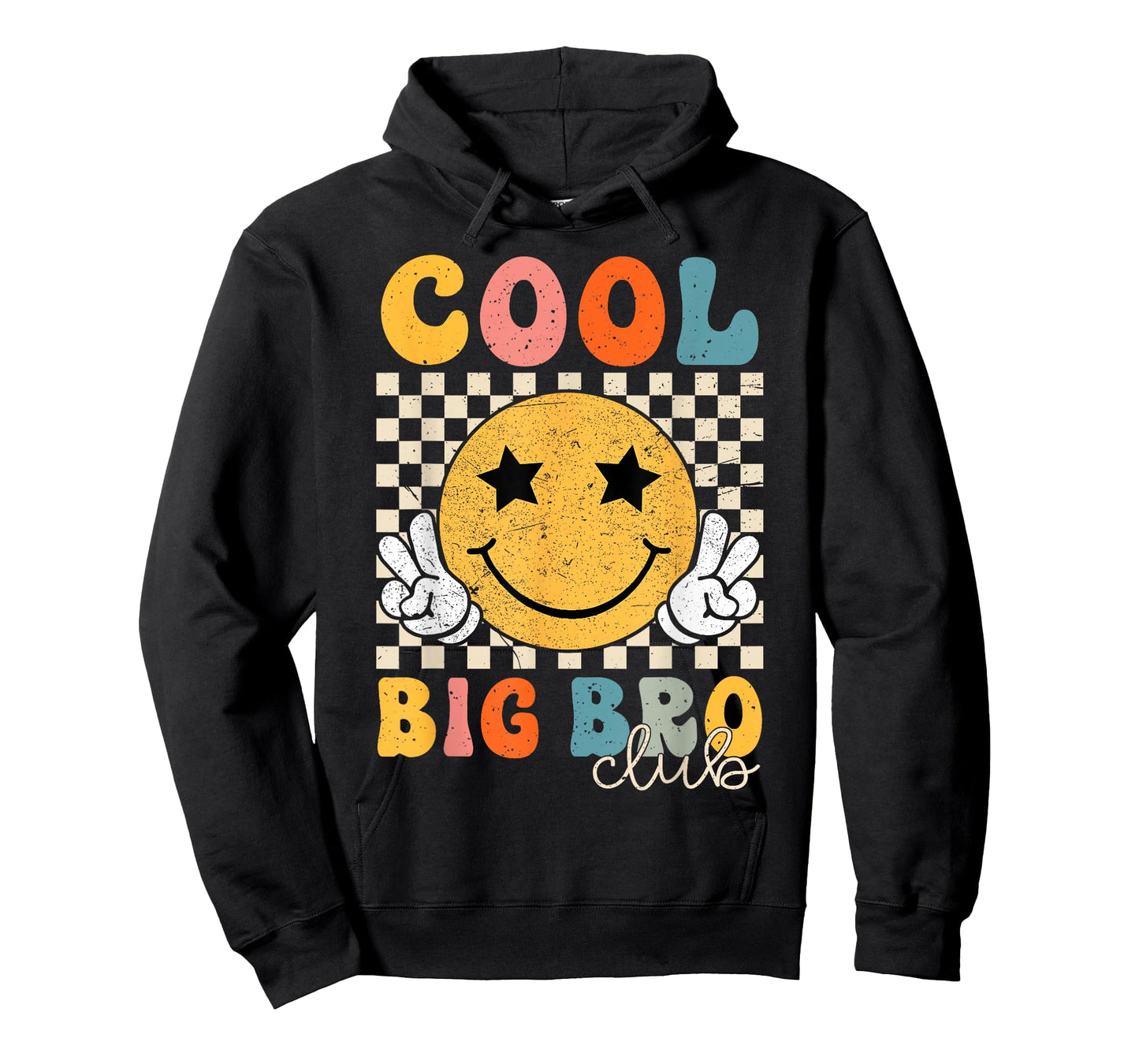 Groovy Cool Big Bro Club Retro Brother Matching Family T-Shirt