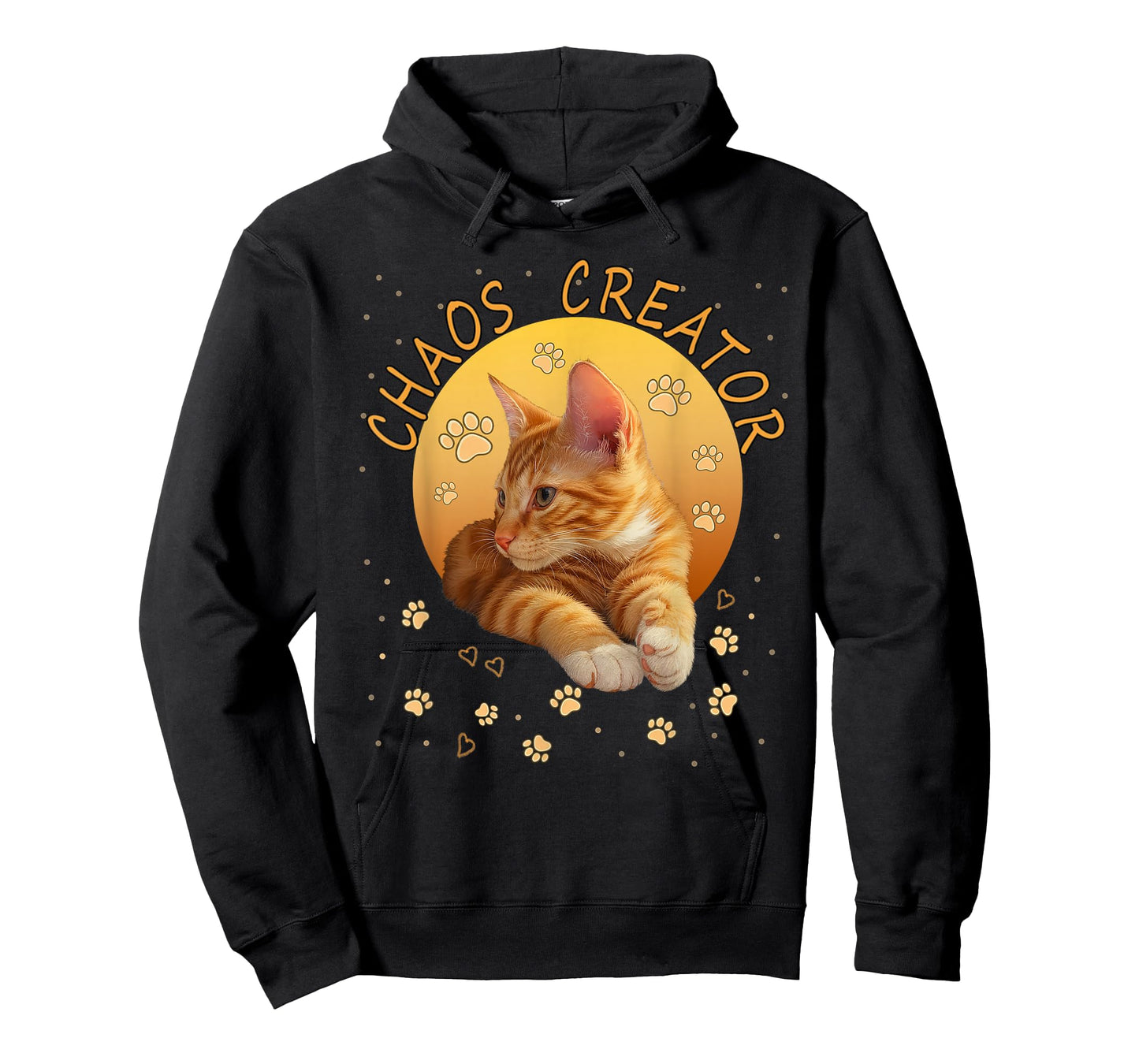 Orange Tabby Ginger Kitten Cat Lovers Mom Dad Chaos Creator T-Shirt