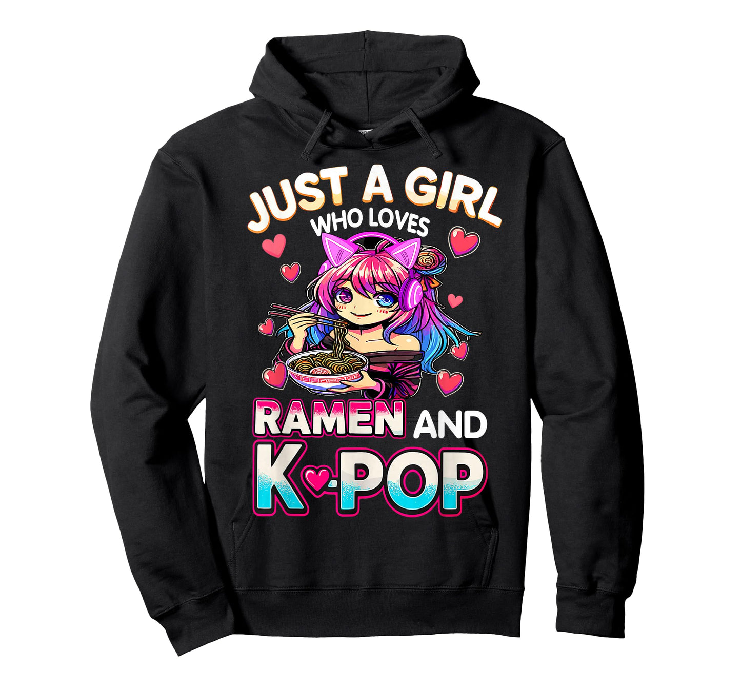 Just A Girl Who Loves Ramen and K-Pop T-Shirt