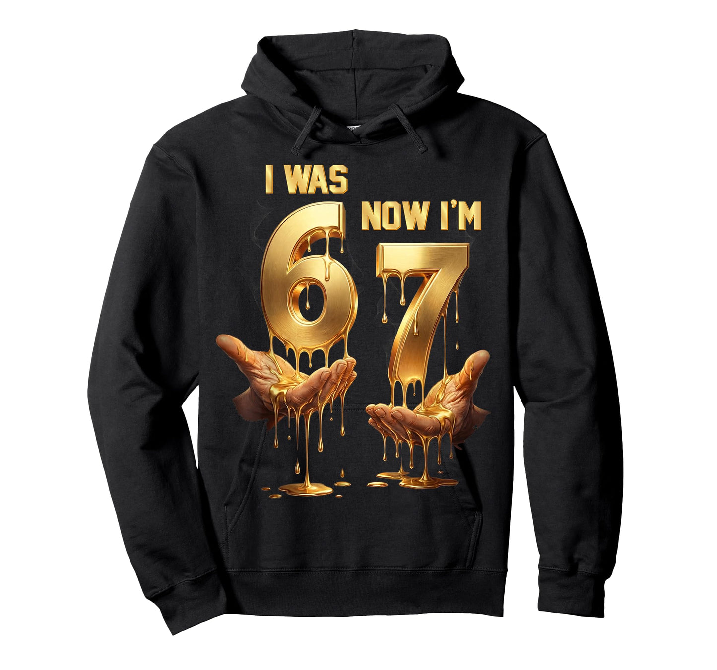 I was 6 Now I'm 7 Birthday Boys Kids Gold Drip 7th Birthday T-Shirt