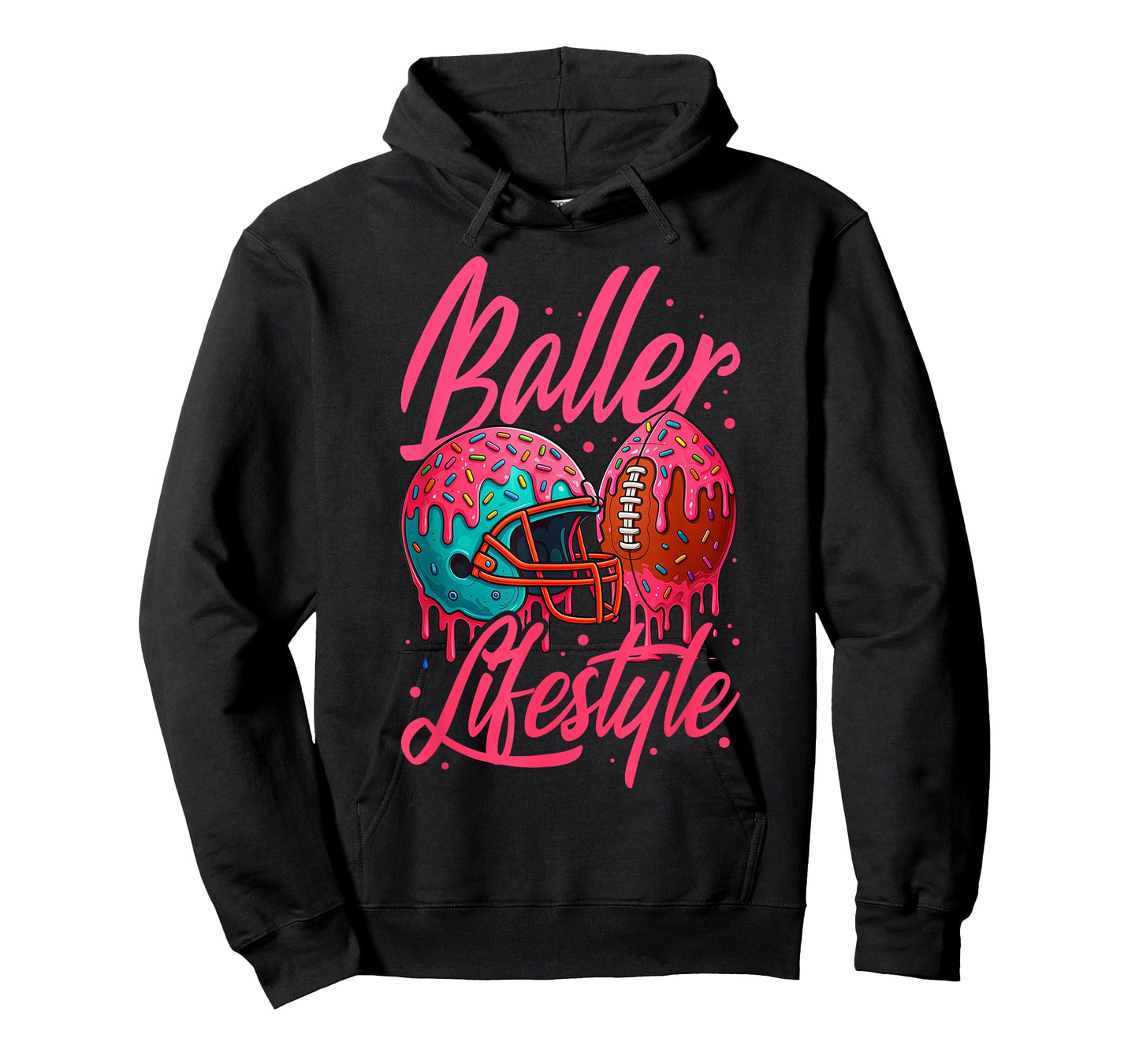 Football Drip Baller Lifestyle Ice Cream Drip for Boys Girls T-Shirt