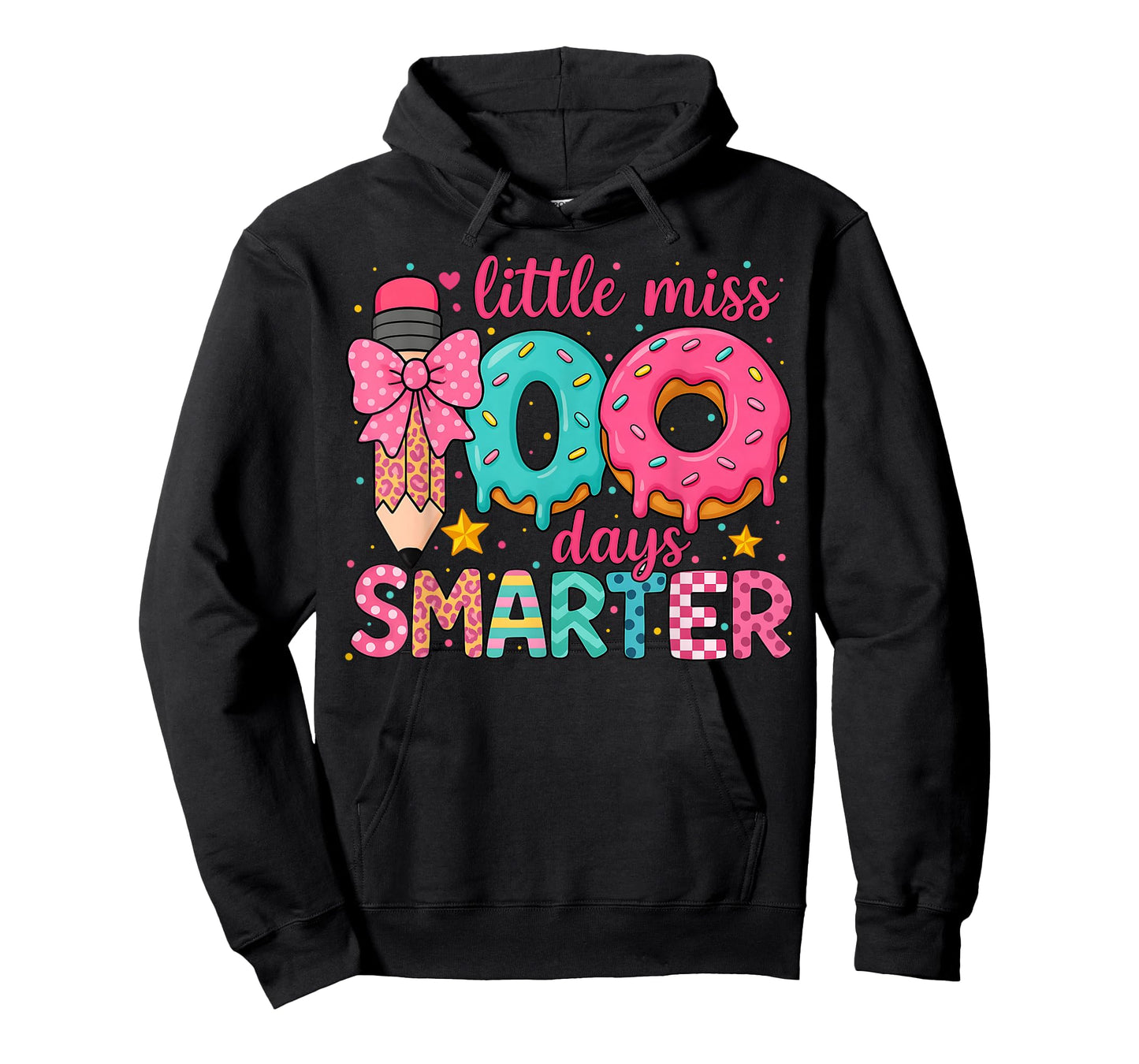 100th Day of School Little Miss 100 Days Smarter Donut Girl T-Shirt