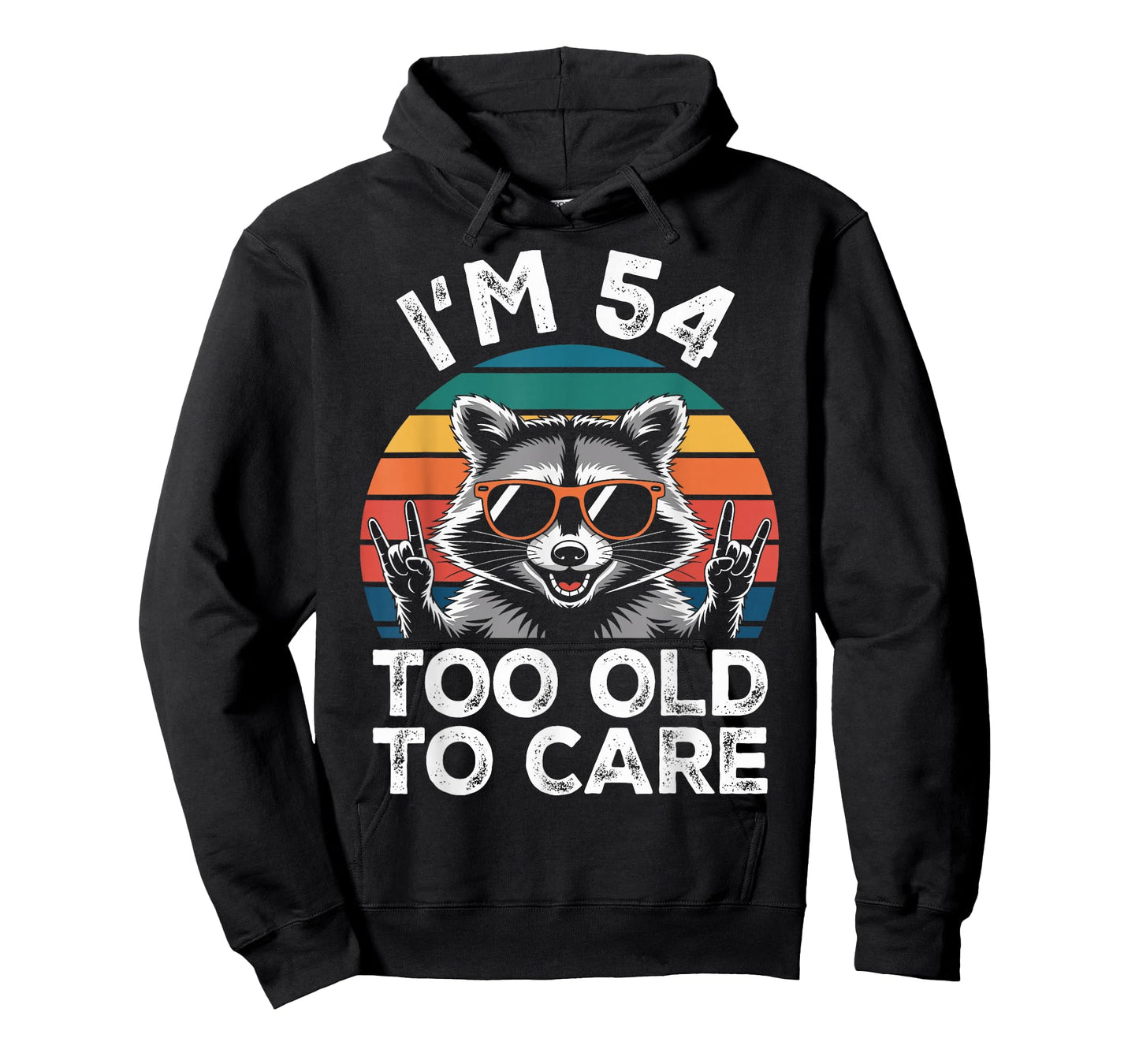 54 Birthday 54 Years Old 54th Men Women Funny Raccoon T-Shirt
