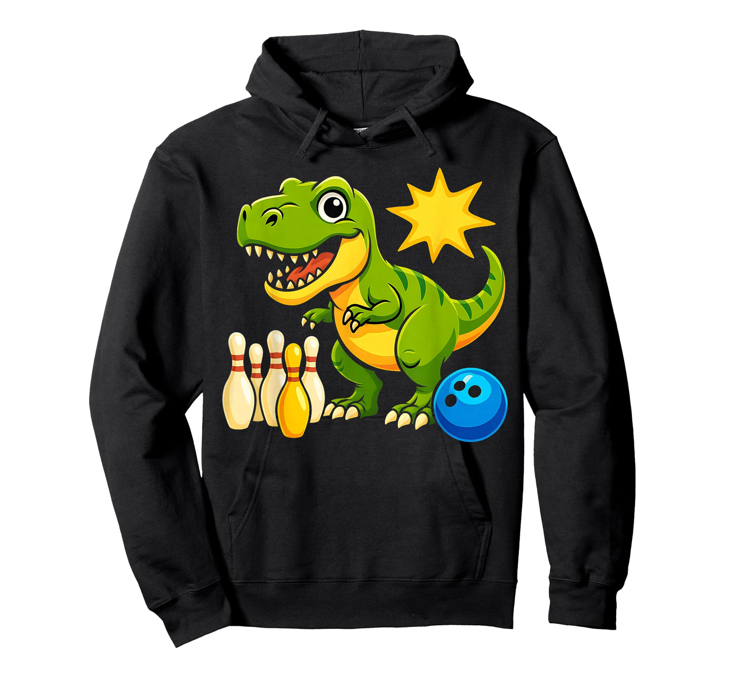 Bowling Dinosaur T Rex Cute Cartoon Kids Toddler Boys Bowler T-Shirt