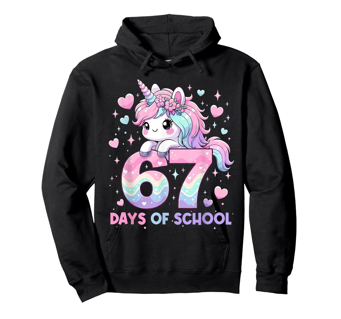 Dabbing Unicorn 67 Days of School Teachers Kids Boys Girls T-Shirt
