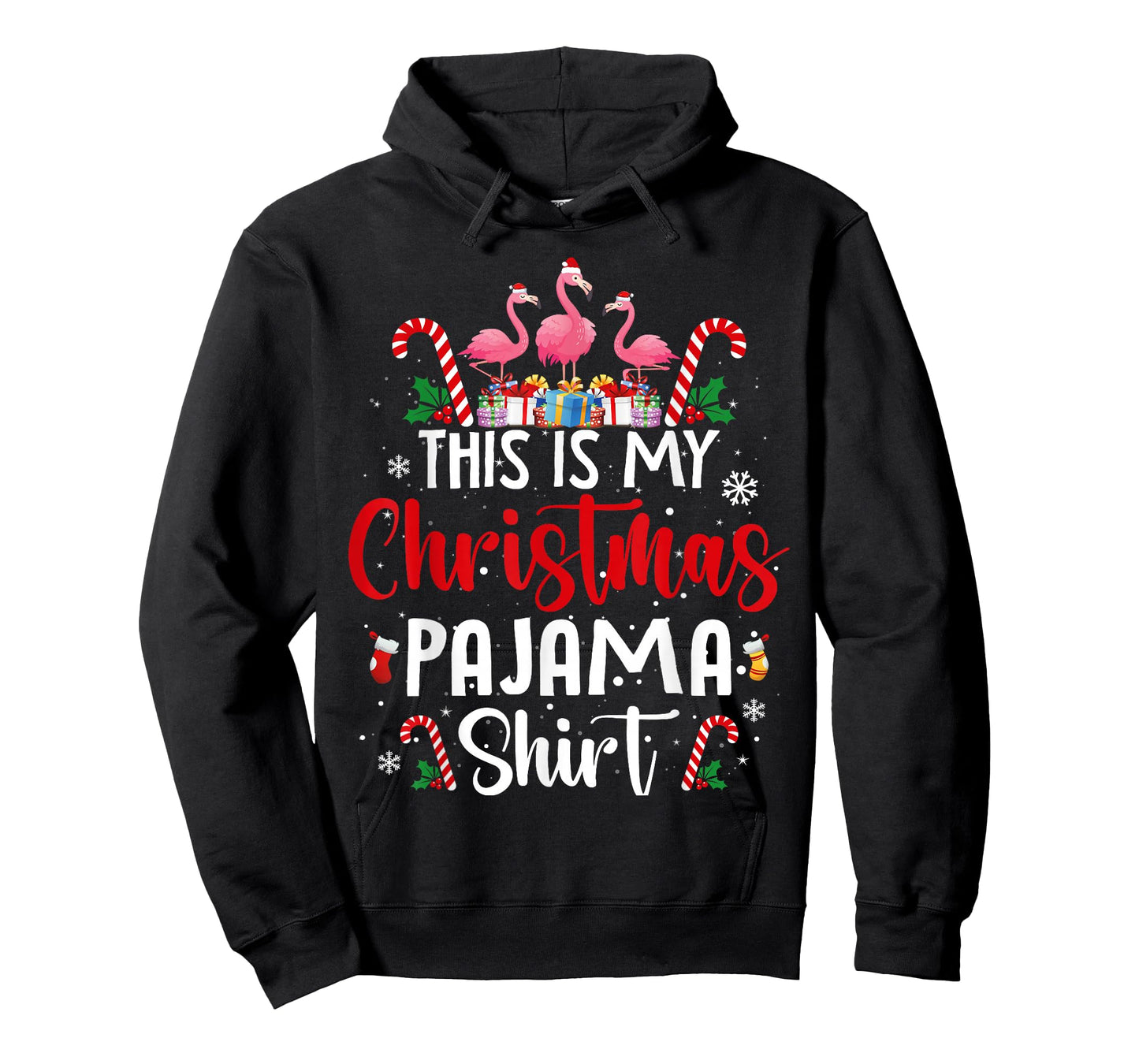 This is My Christmas Pajama Flamingos Holiday Fun T-Shirt