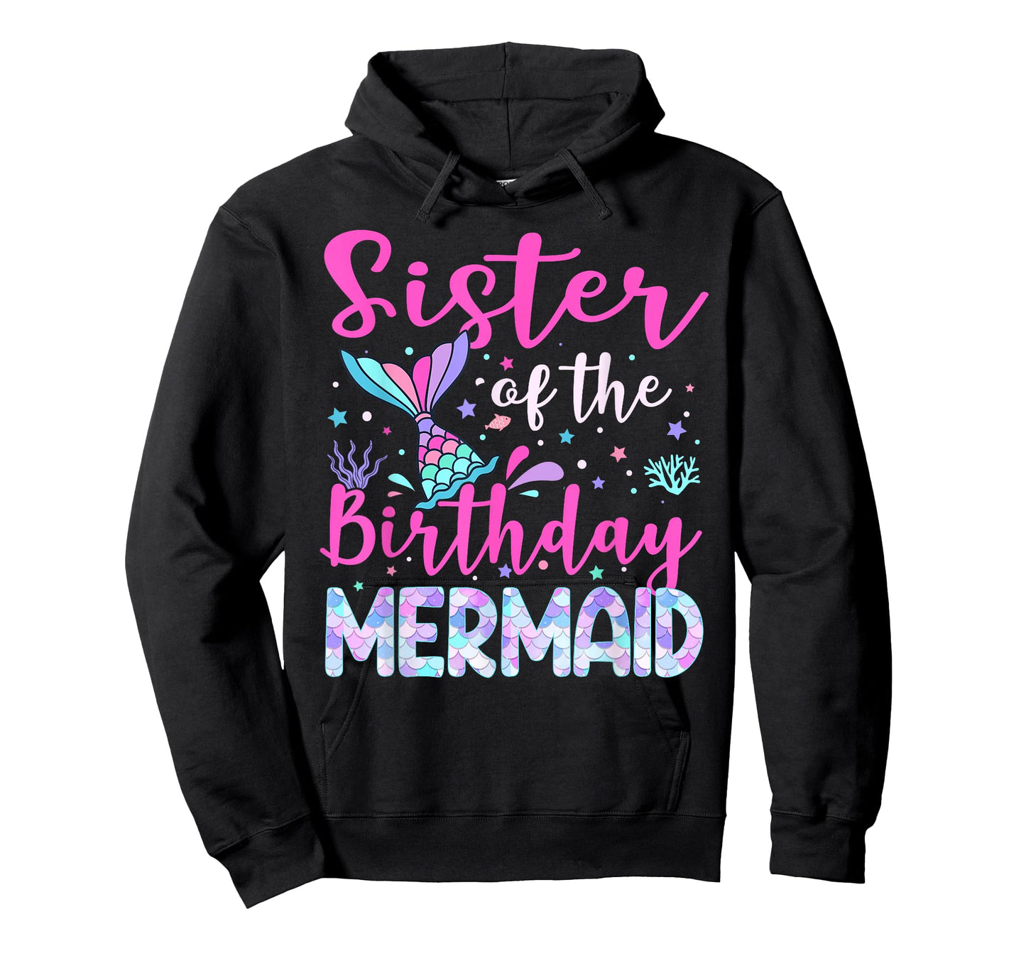 Sister of The Birthday Mermaid Family Sister T-Shirt