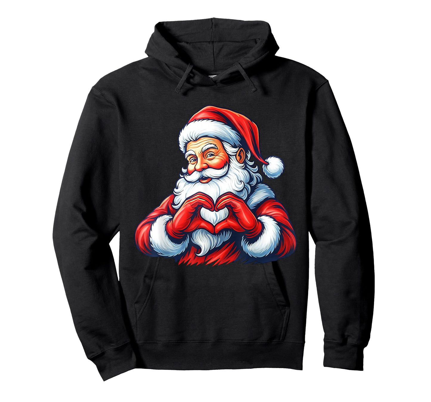 Santa Heart Hands Christmas Love T-Shirt