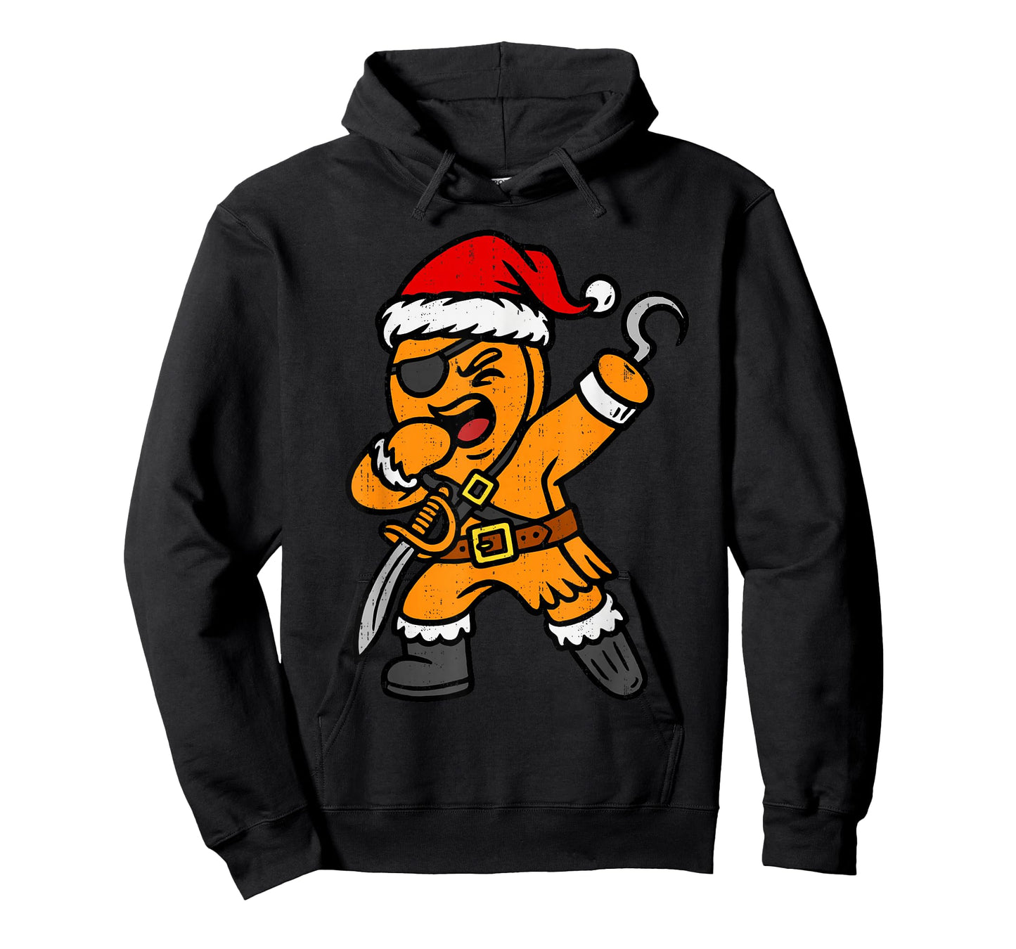 Dabbing Gingerbread Pirate Santa Christmas Dab Teen Boys Kid T-Shirt