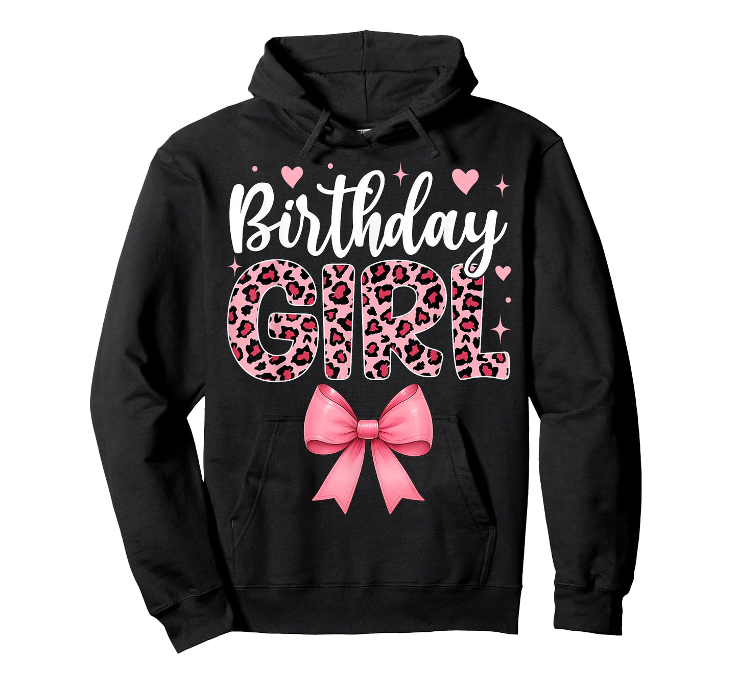 Coquette Bow Leopard Birthday Girl T-Shirt