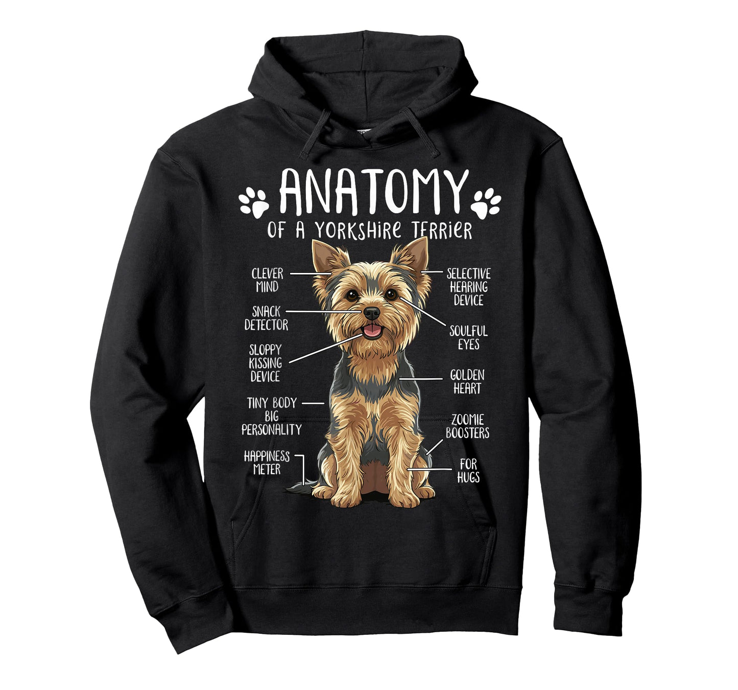 Funny Yorkie Anatomy Yorkshire Terrier Dog Lover Yorkie Mom T-Shirt
