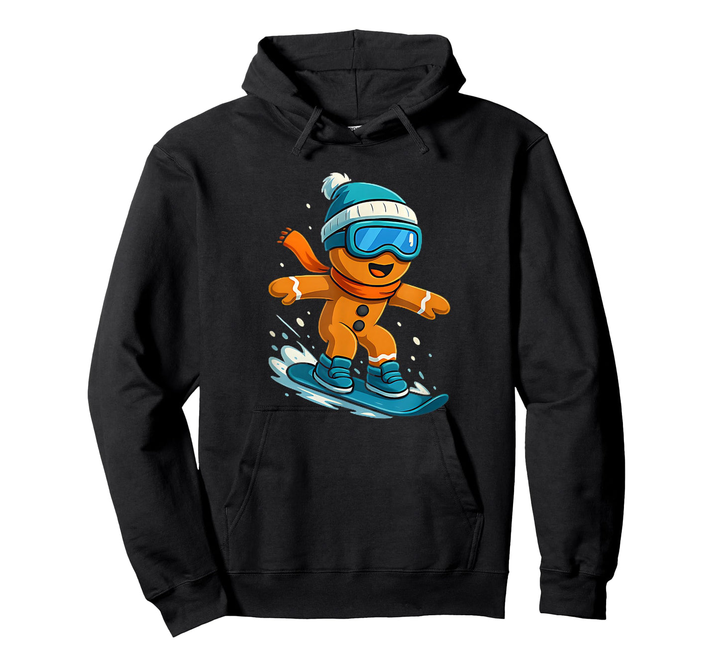 Gingerbread Snowboarder Christmas Holiday Snowboarding T-Shirt
