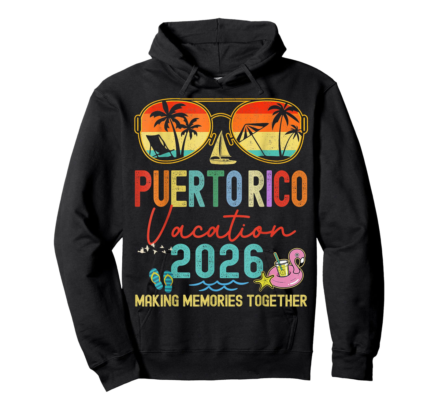Retro Puerto Rico Vacation 2026 Memories Matching Group Trip T-Shirt