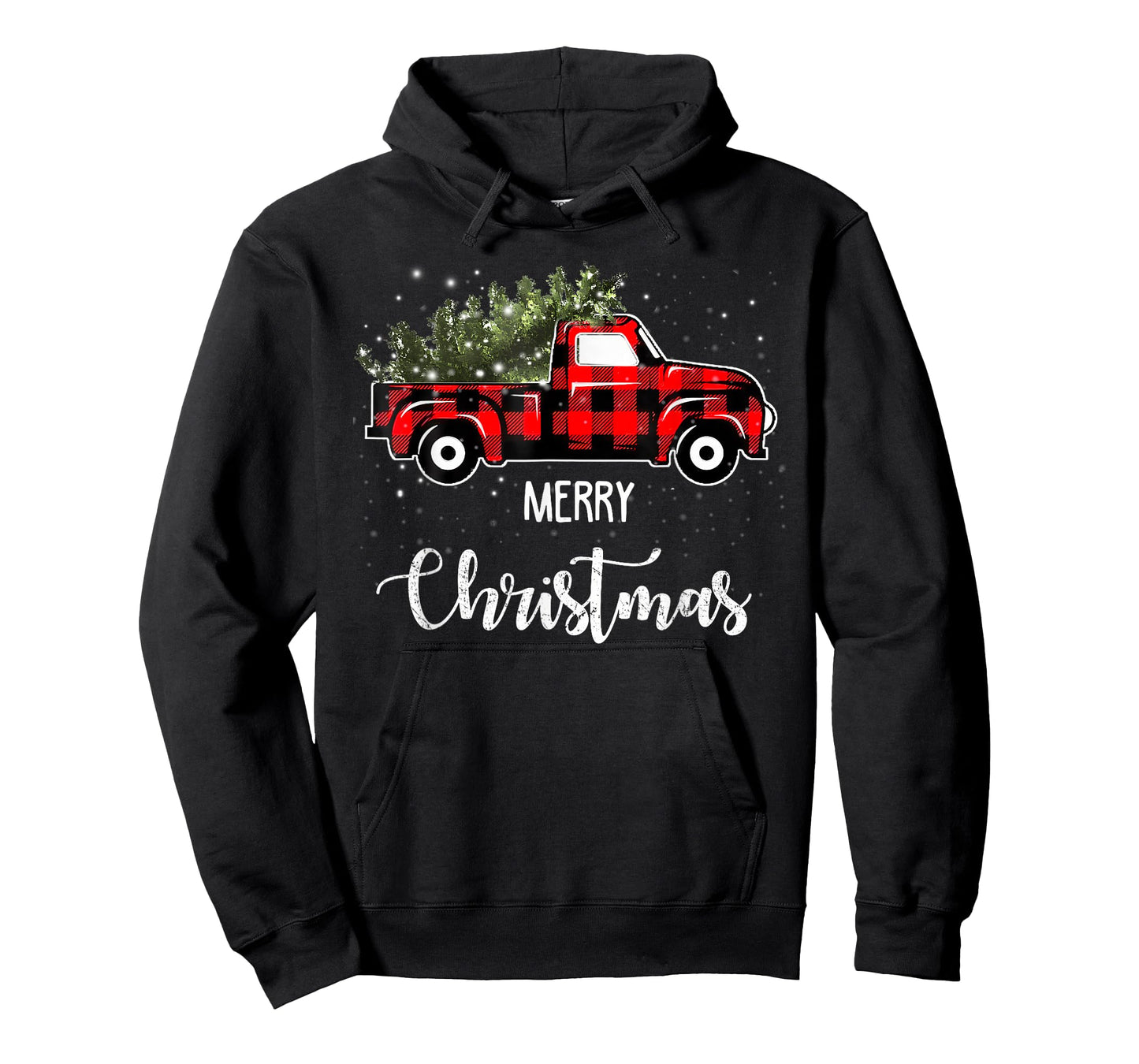 Vintage Wagon Red Truck Christmas Tree Pajama Family Xmas T-Shirt
