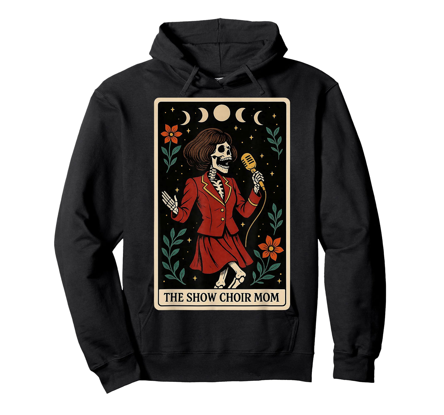 The Show Choir Mom Mama Chorister Singing Skeleton Tarot T-Shirt