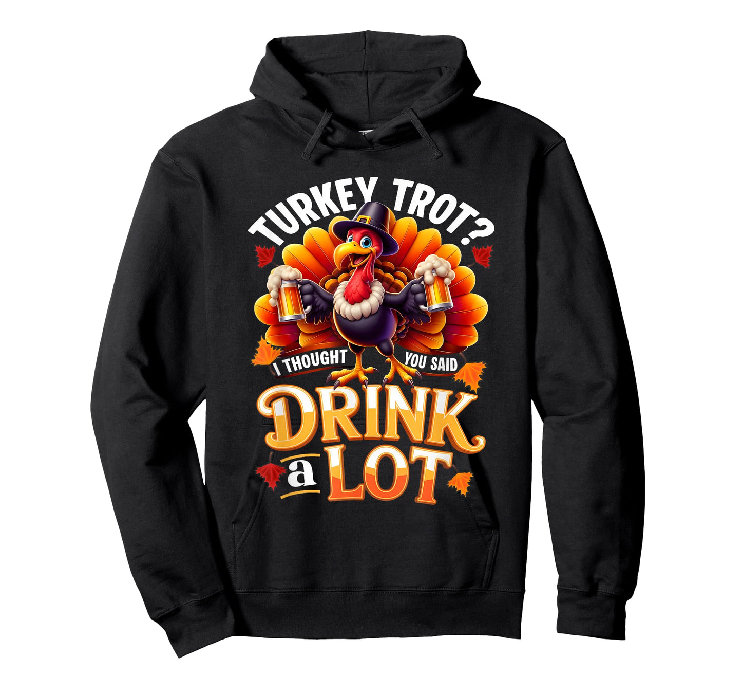 Drinker Turkey Trot Drink Alot Running Drinking Thanksgiving T-Shirt