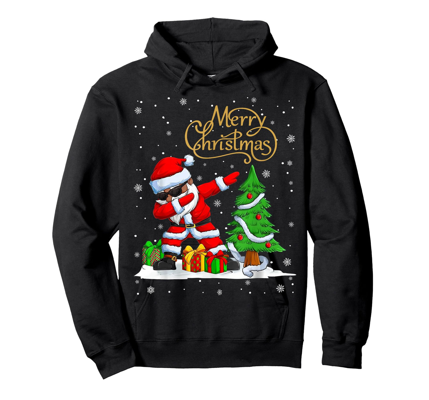 Funny Santa Claus Black Christmas Afro African American Xmas T-Shirt