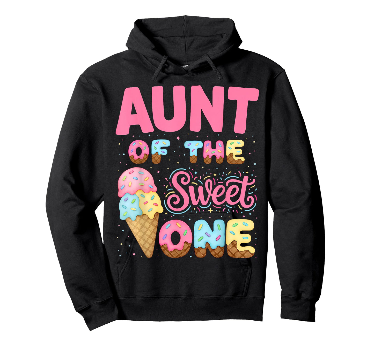 Aunt of The Sweet One Ice Cream Matching Birthday Family T-Shirt