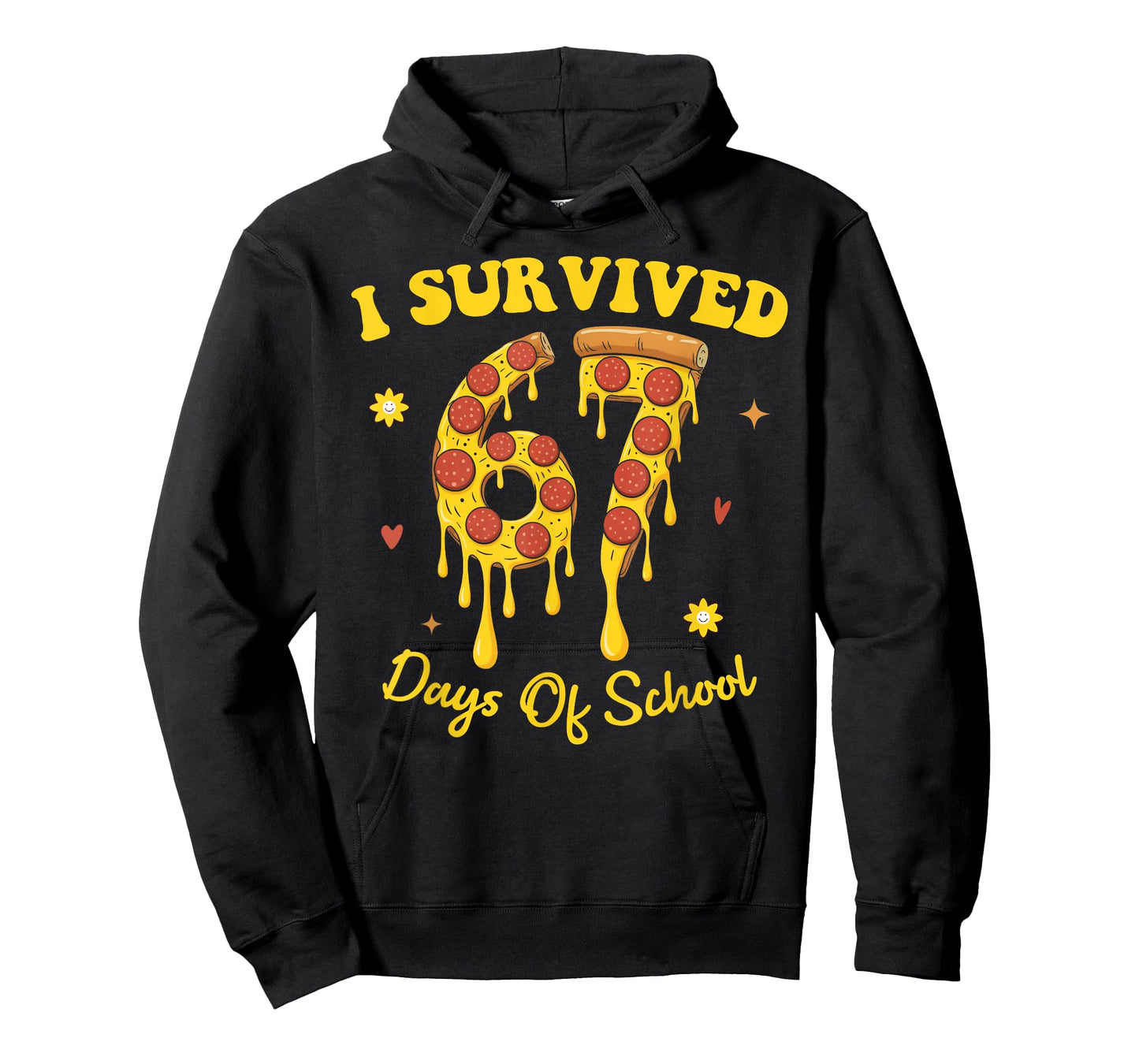 67th Day of School Pizza Slice 67 Days of School Boys Girls T-Shirt