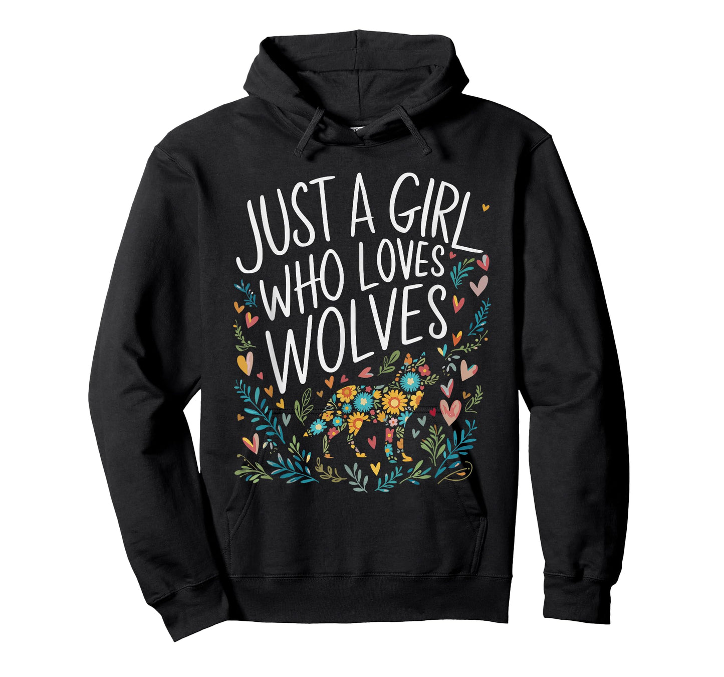 Cute Just A Girl Who Loves Wolves Men Women Girls T-Shirt