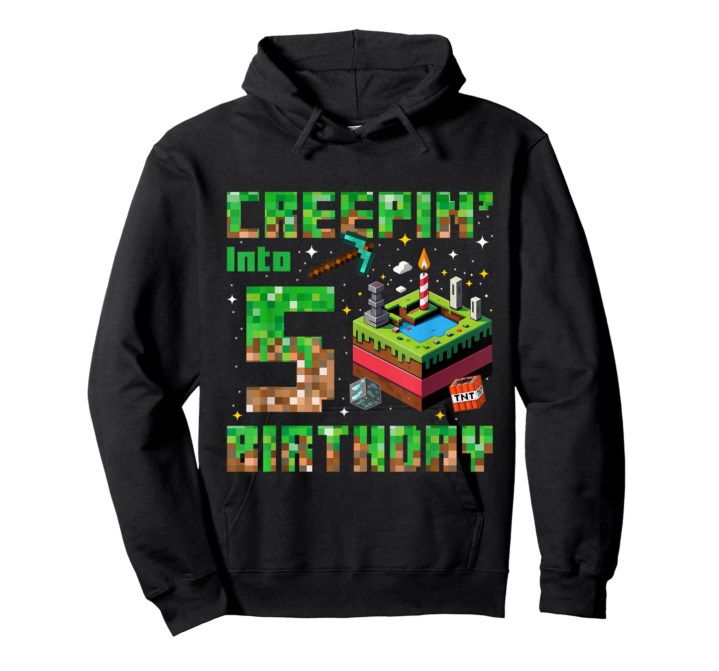 It's My 5th Birthday Gamer Creepin Into 5 Pixel Adventure T-Shirt
