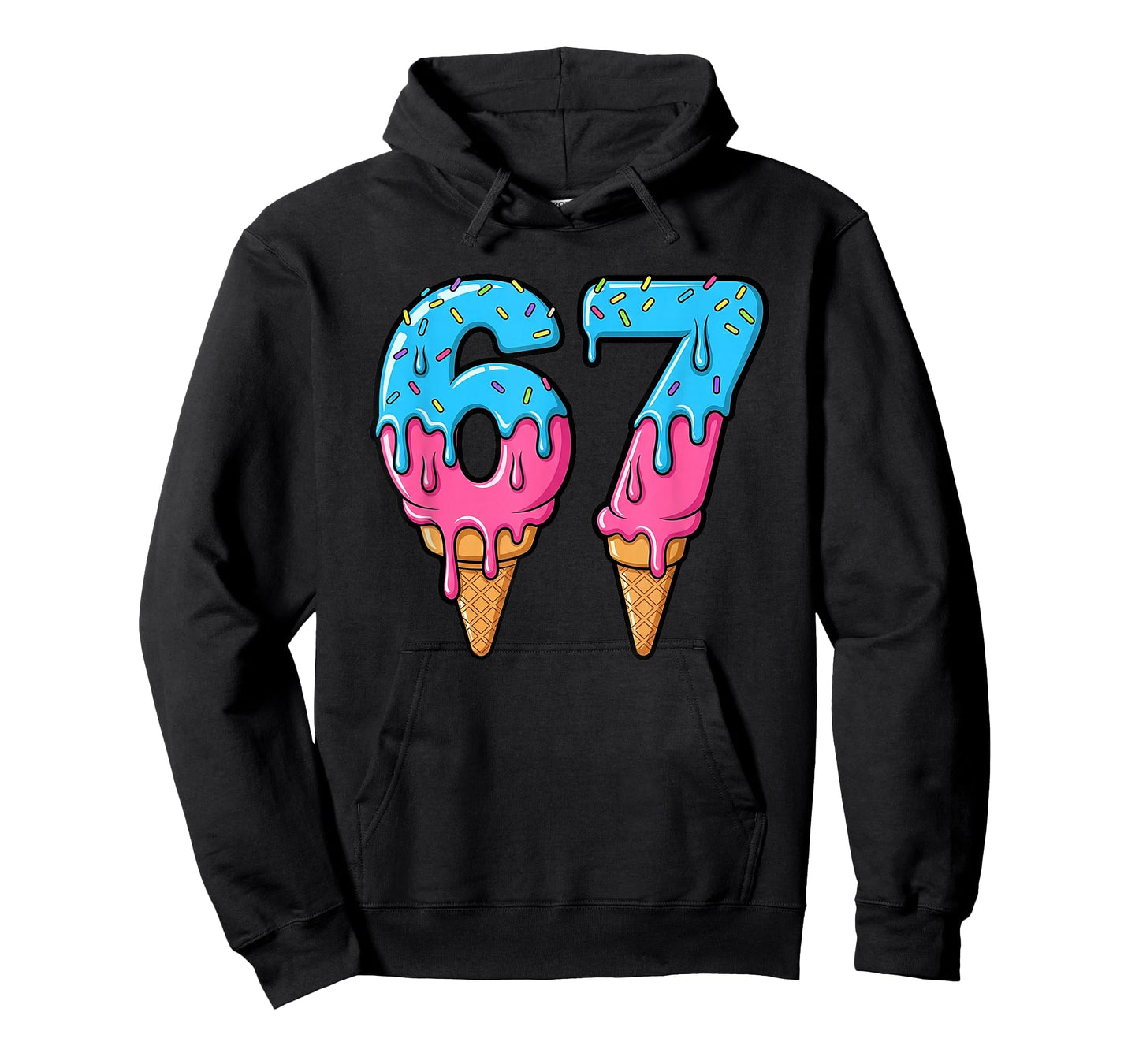 Funny 67 Meme Ice Cream Drip Six Seven Gen Z T-Shirt