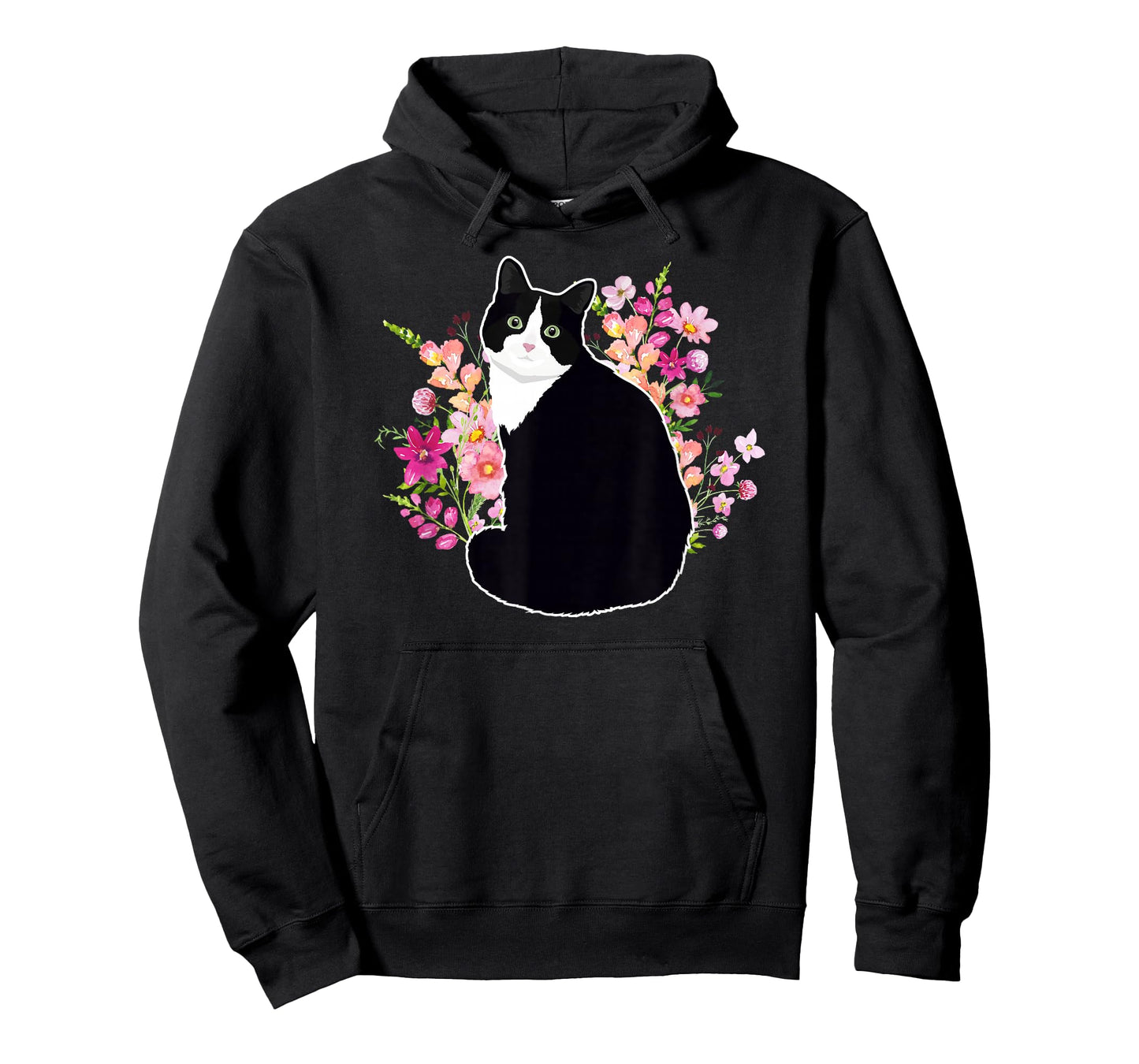 Tuxedo Cat Flowers Tuxedo Cat Owner Tuxedo Cat Lover T-Shirt