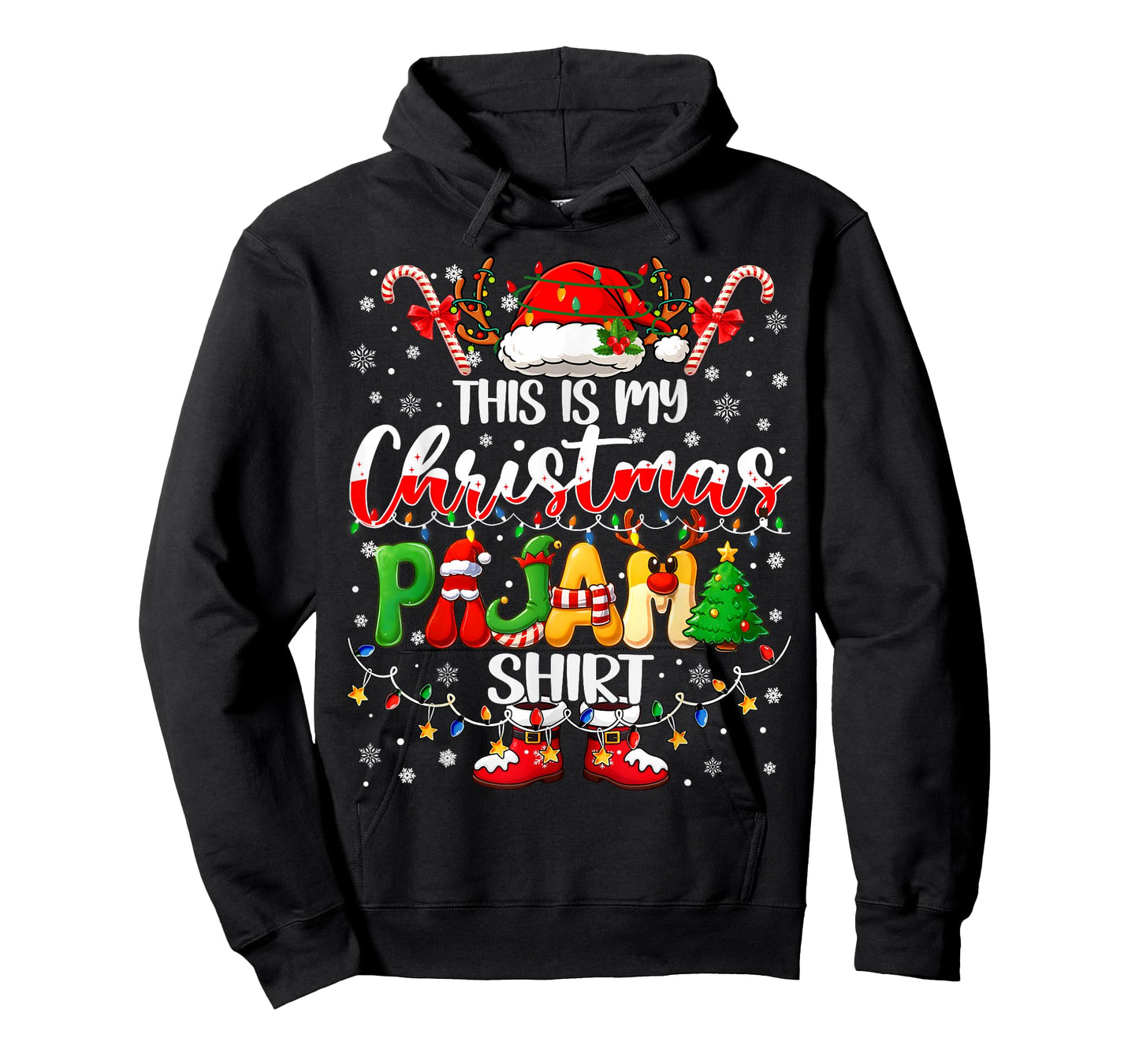 Funny This is My Christmas Pajamas PJs Men Women Kid Family T-Shirt